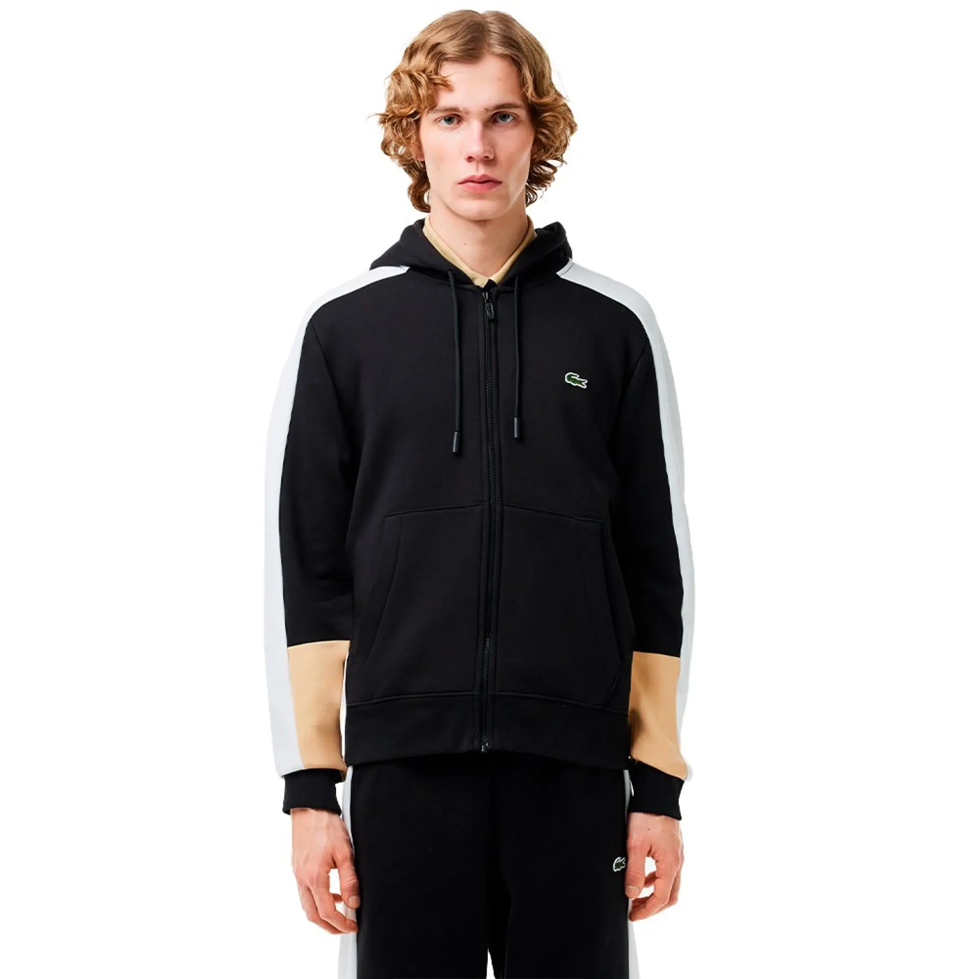 Lacoste Zip-Up Colour Block Hoodie