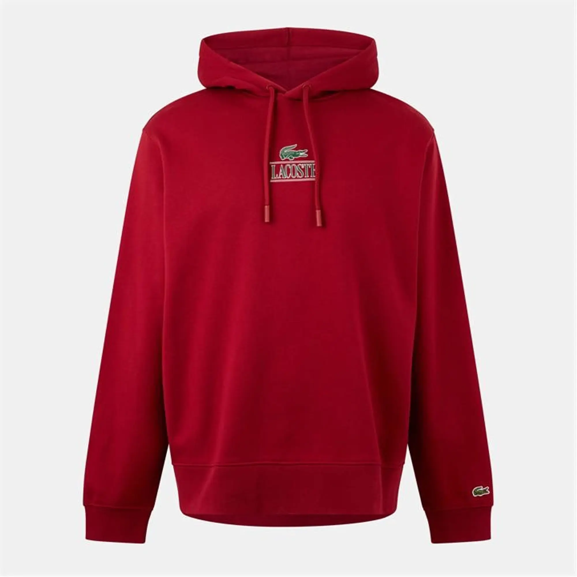 Lacoste Print Hoodie - Bordeaux