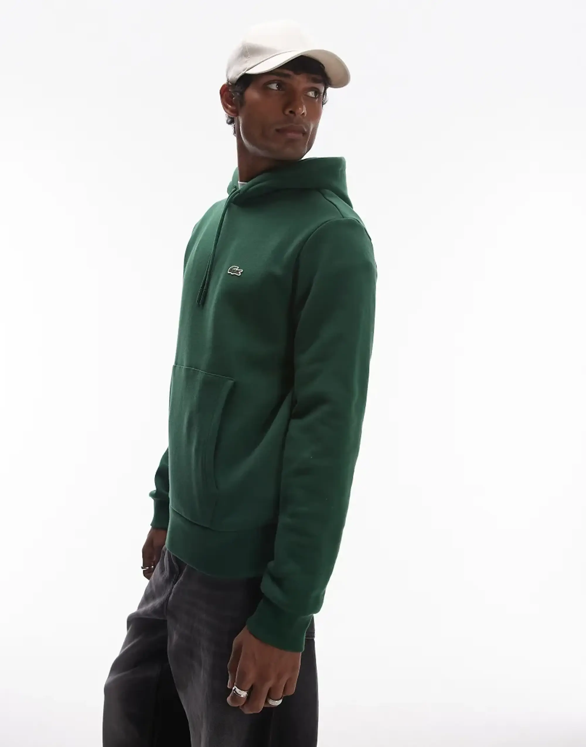 Lacoste Fleece Hoodie Men Hoodies Green