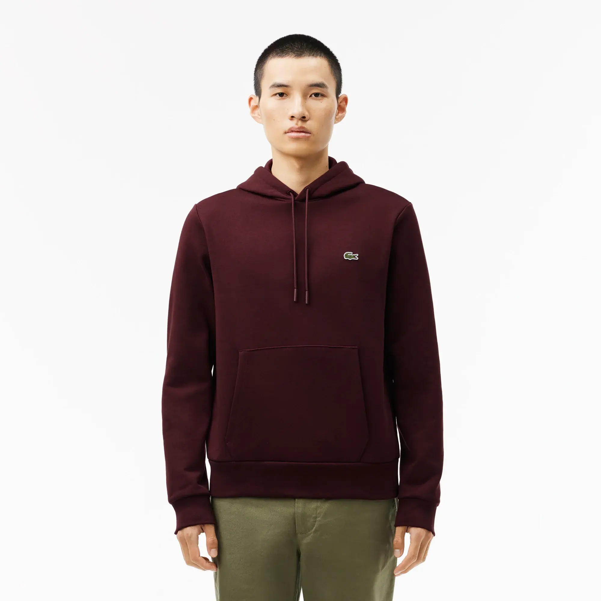 Lacoste Fleece Hoodie - Bordeaux