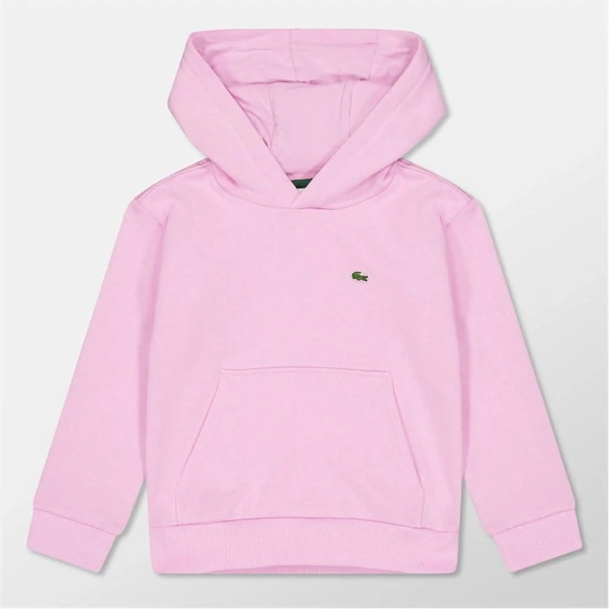Lacoste Kids’ Organic Cotton Flannel Hoodie - Pink