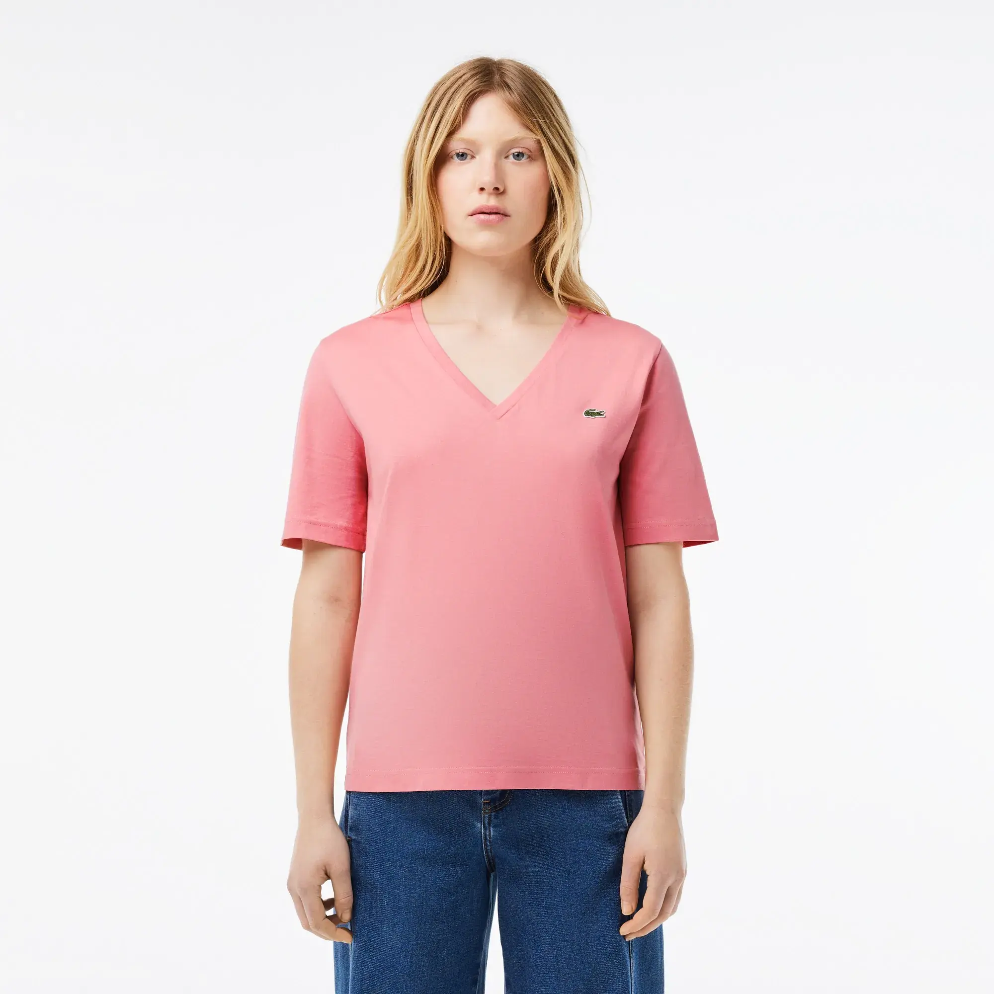 Lacoste Relaxed-Fit Soft Cotton V-Neck T-Shirt
