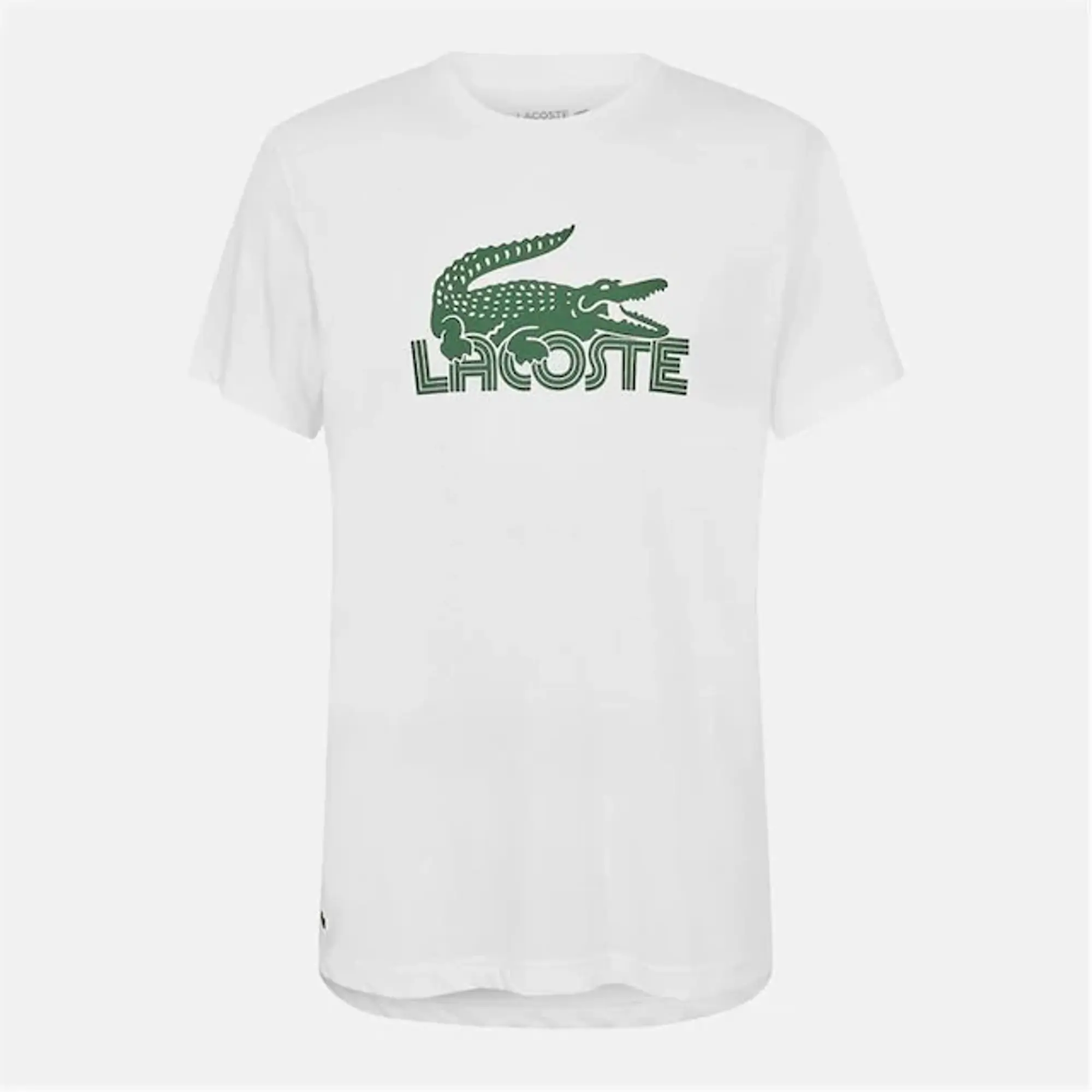 Lacoste Ultra Dry Cotton Sport T-shirt - White / Green
