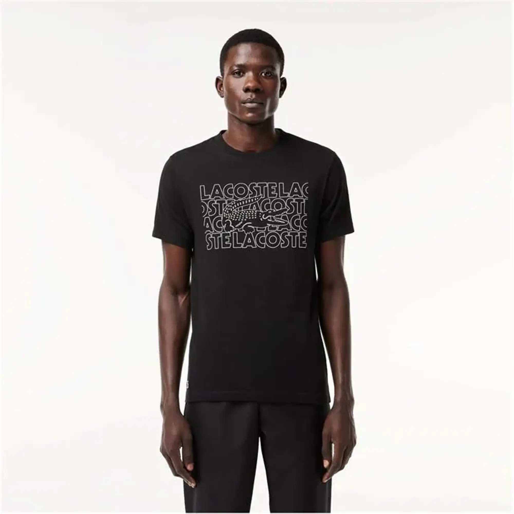 Lacoste Ultra Dry Printed Sport T-shirt - Black