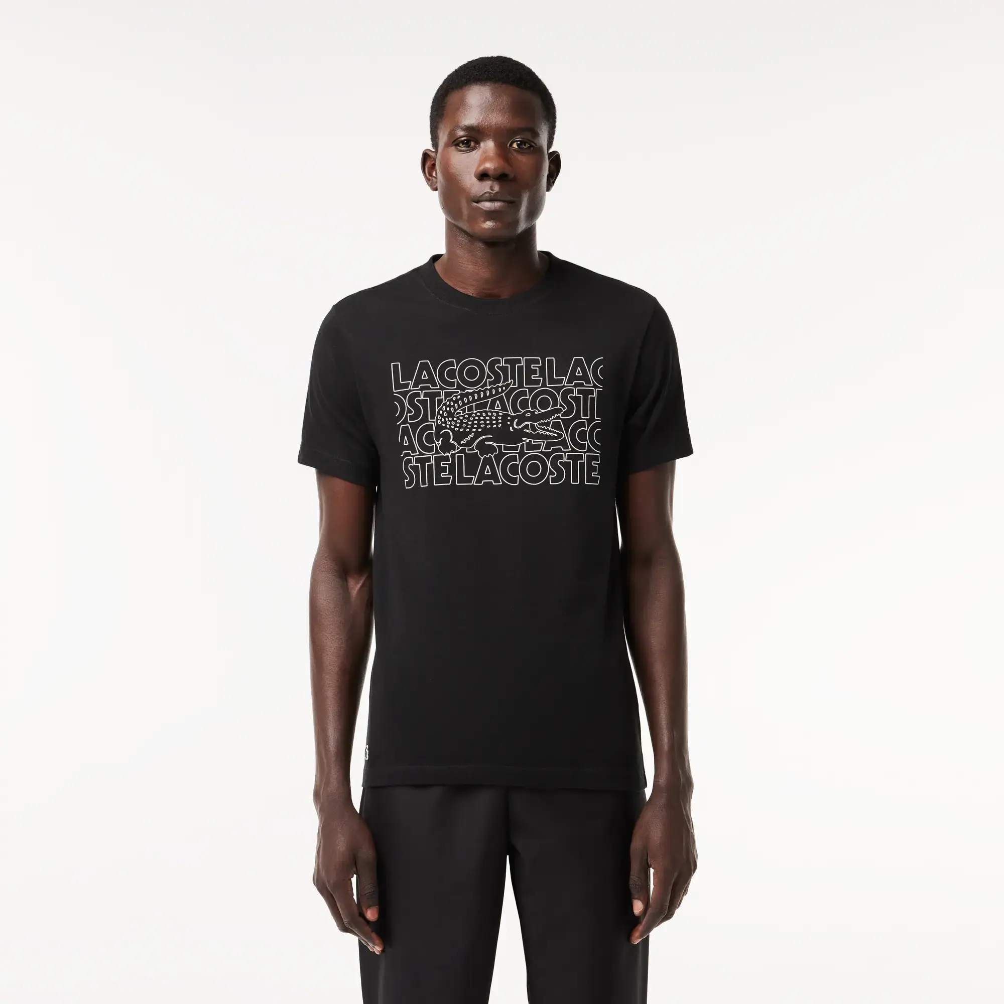 Lacoste Ultra Dry Printed Sport T-shirt - Black