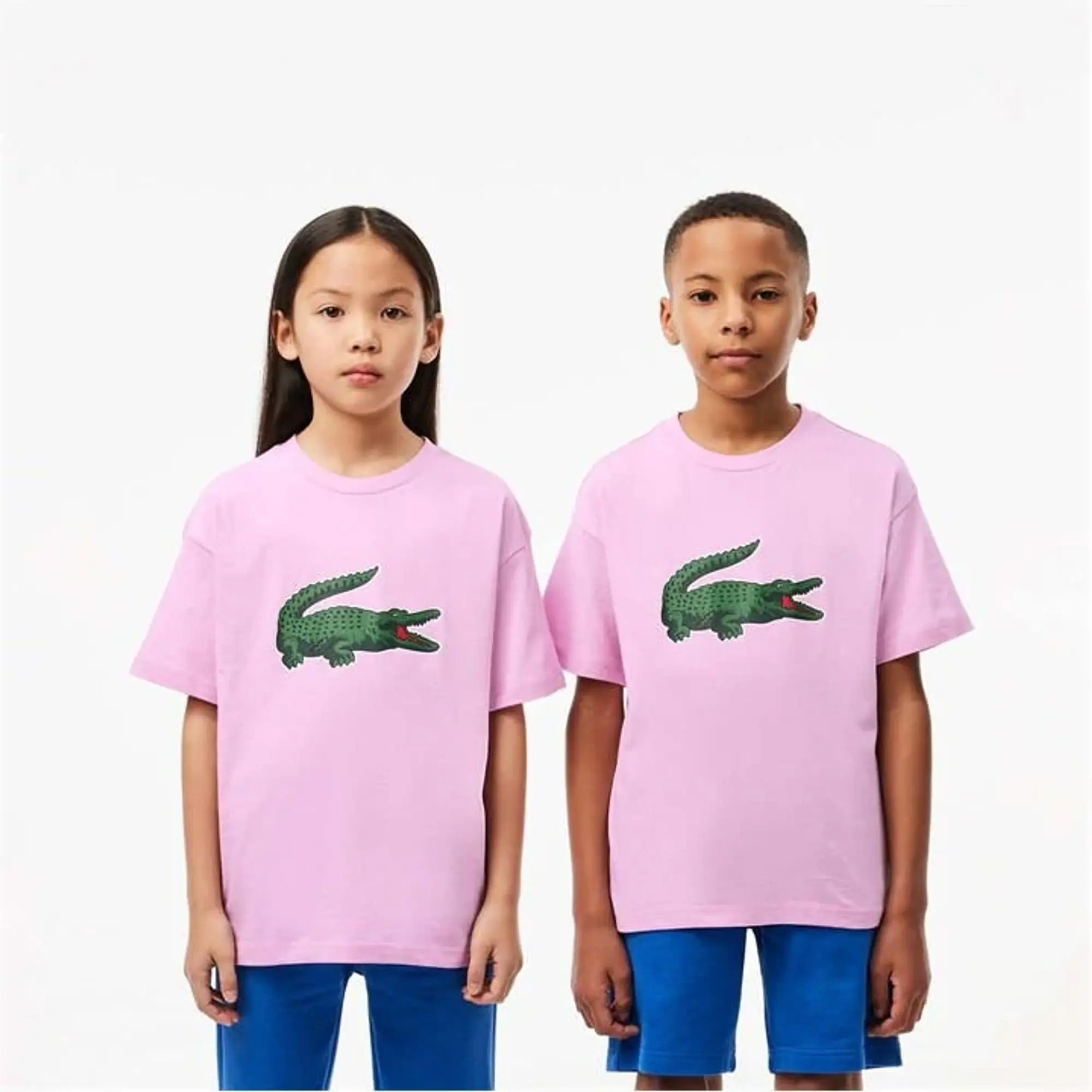 Lacoste Juniors Graphic Print Cotton T-Shirt