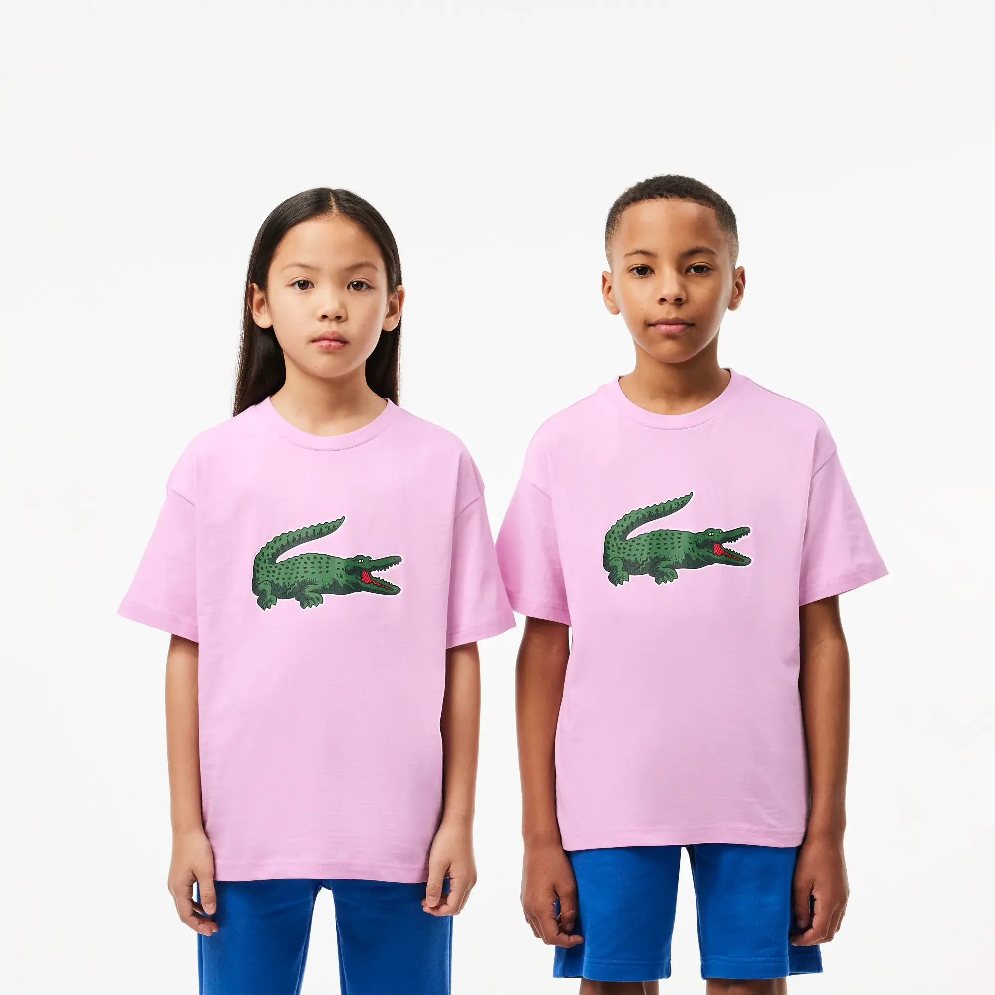 Lacoste Juniors Graphic Print Cotton T-Shirt
