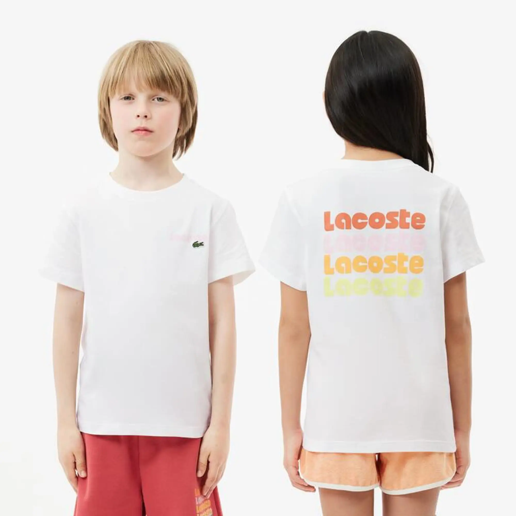 Lacoste Juniors Print Cotton T-Shirt