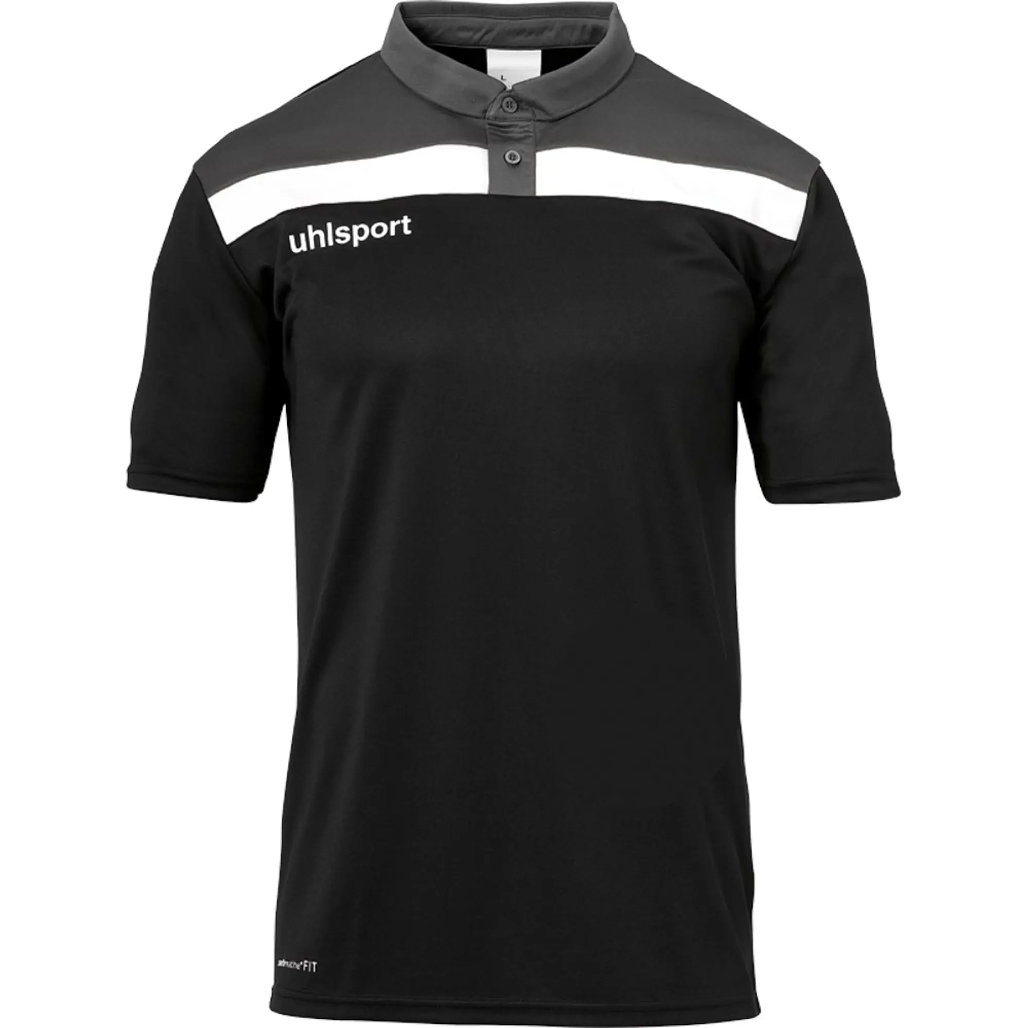 Uhlsport Offense 23 Short Sleeve Polo  - Black