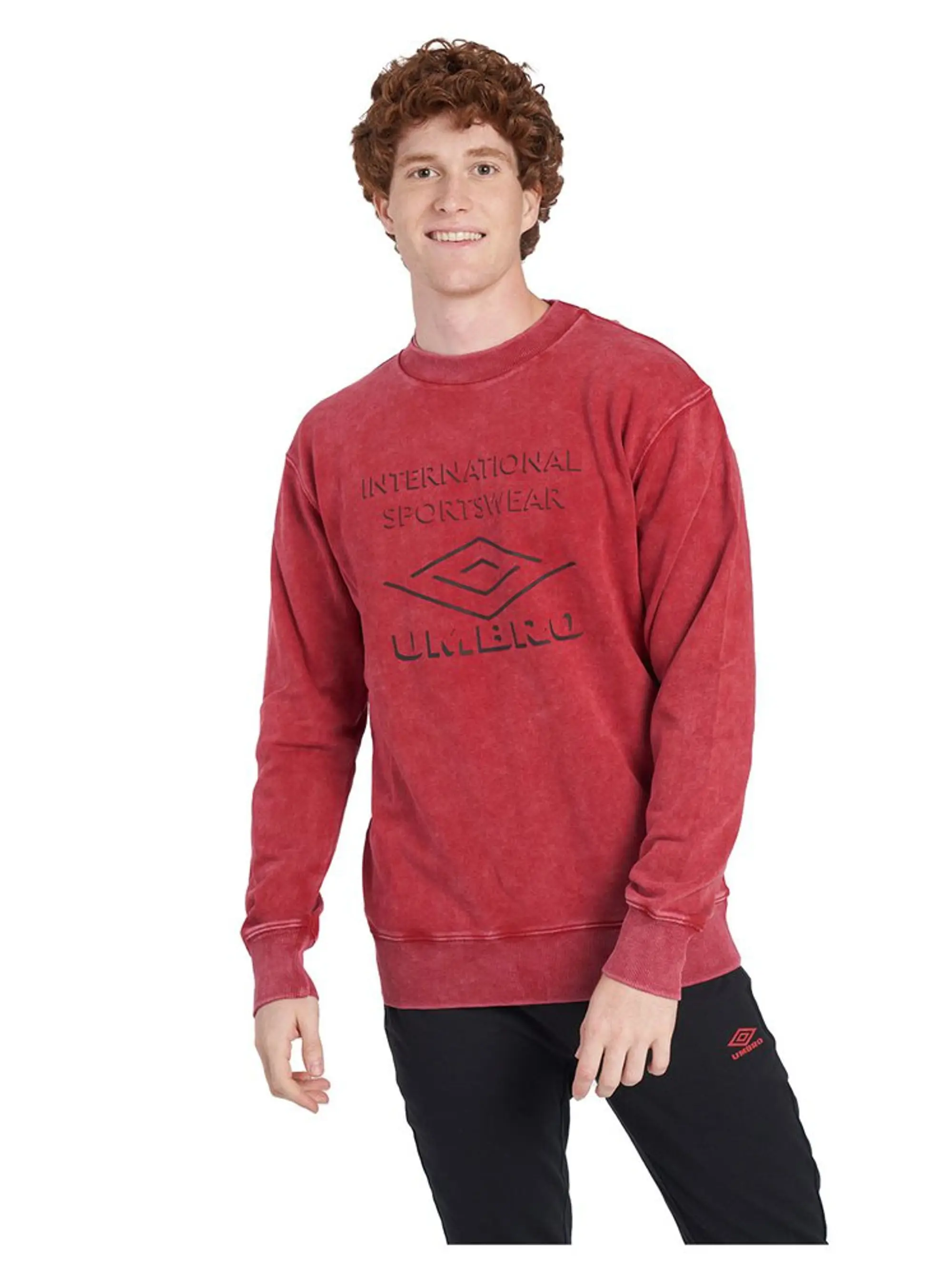 Umbro Large Logo Sweatshirt  - Red