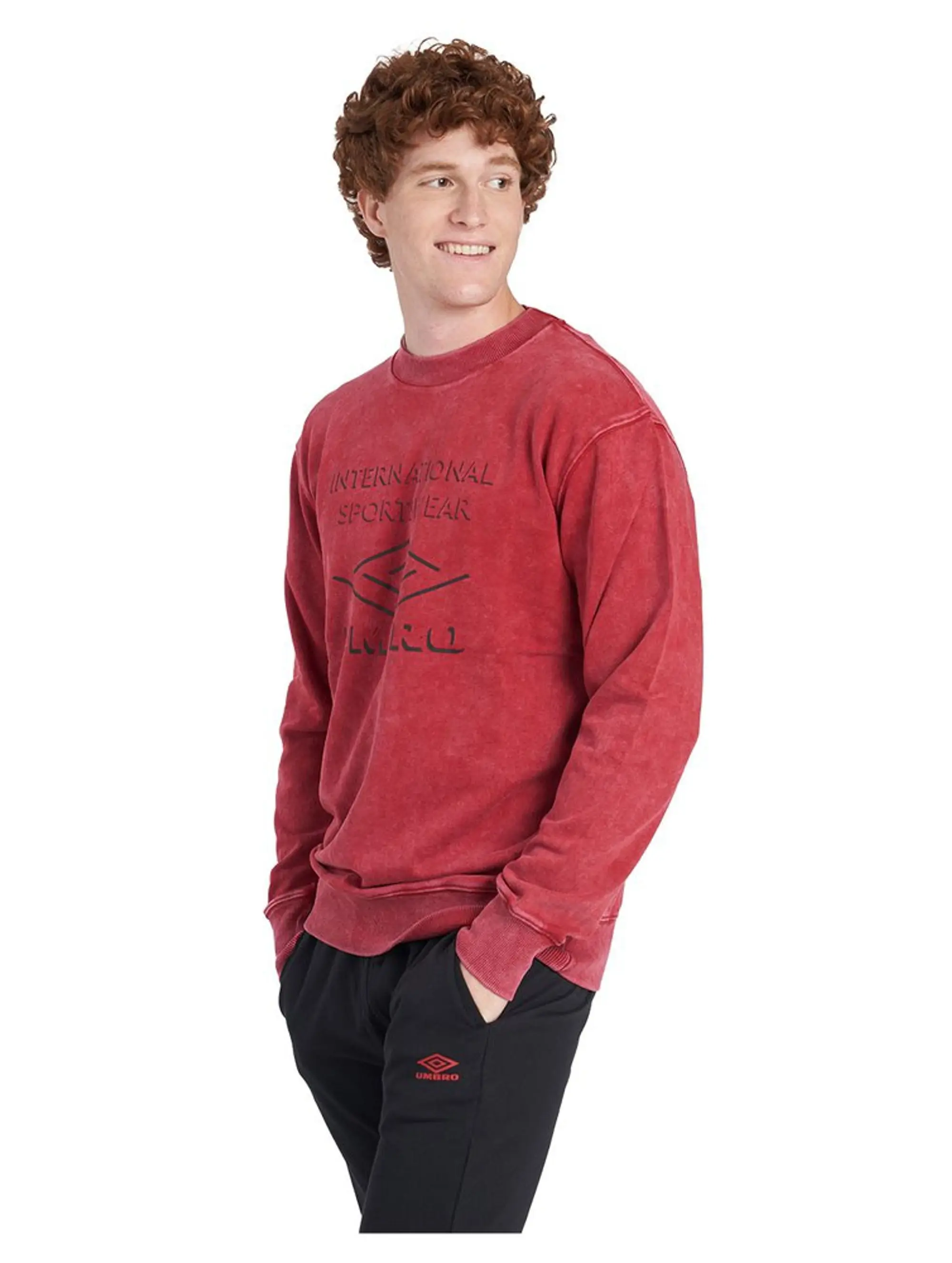 Umbro Large Logo Sweatshirt  - Red