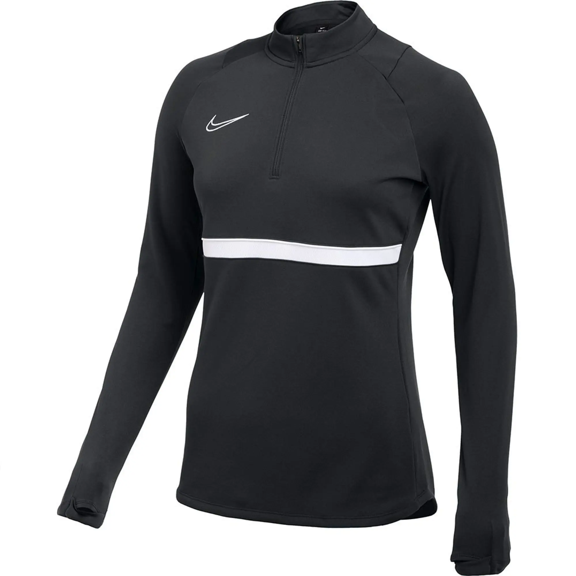 Nike Dri Fit Academy Drill Long Sleeve T shirt Black CV2653 010 FOOTY.COM