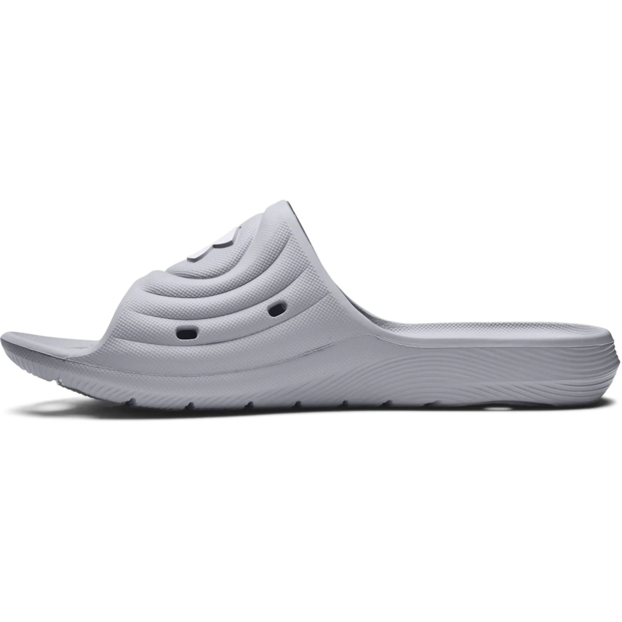 Men's Under Armour Locker IV Slides Mod Gray / Mod Gray / White 7 ...