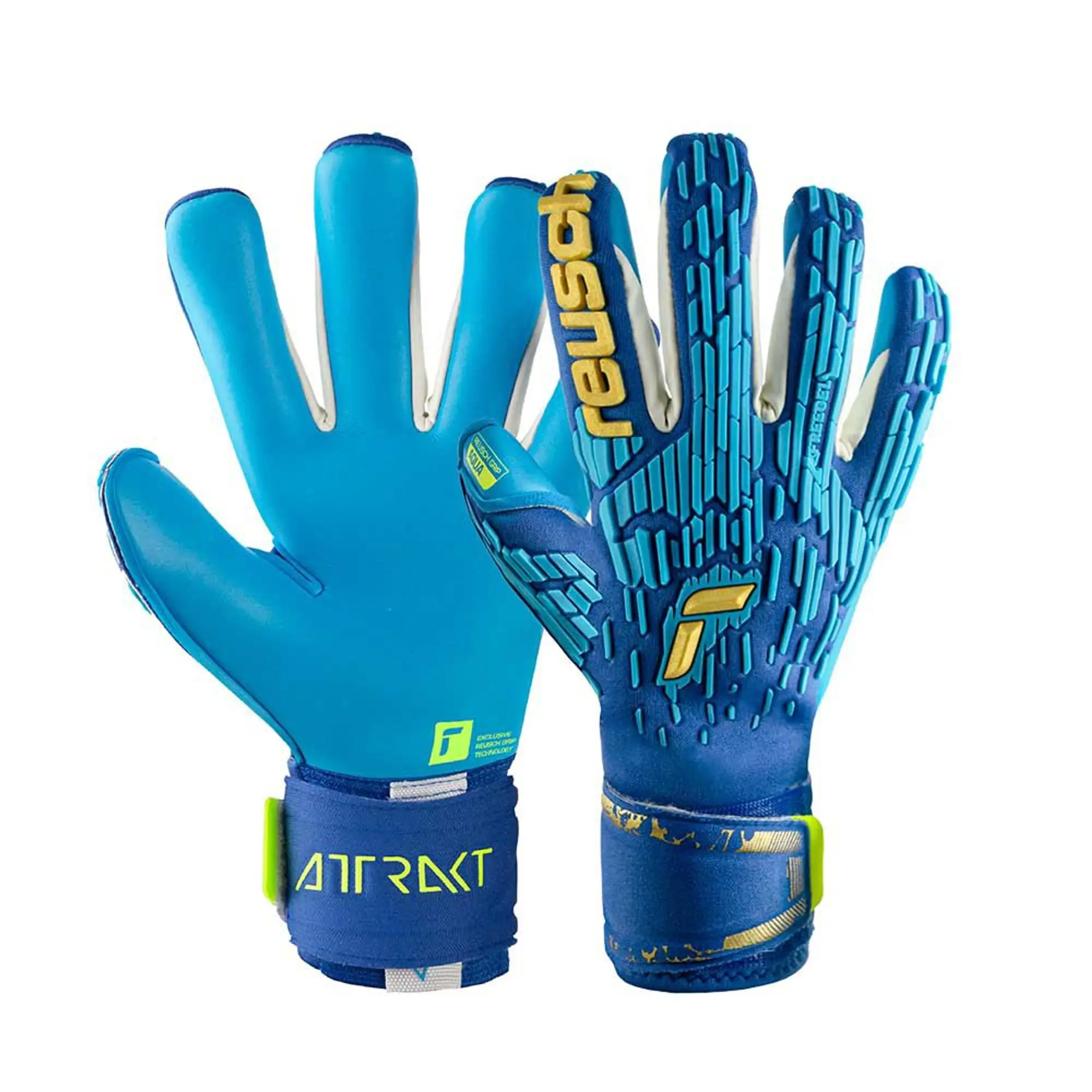 Reusch Goalkeeper Gloves Attrakt Freegel Aqua Windproof - ['Blue']