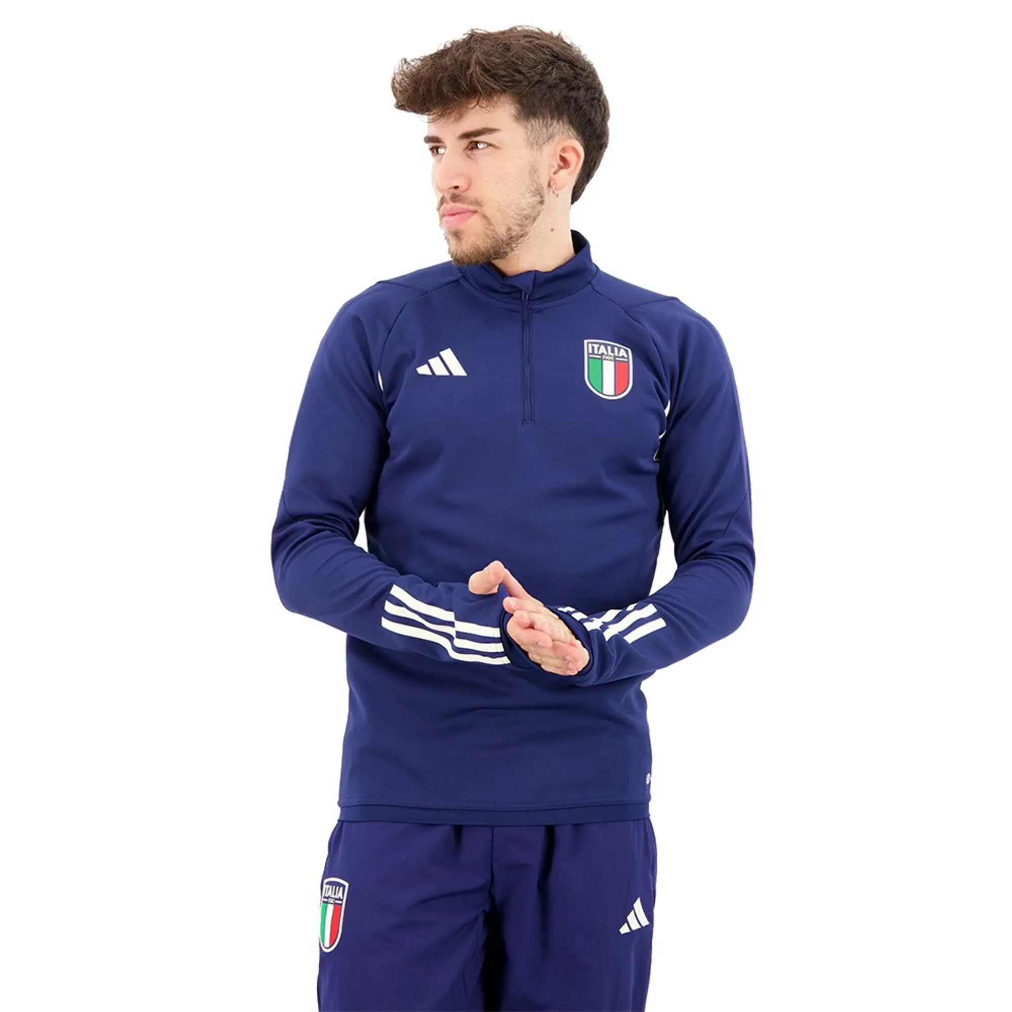 adidas - Italy Training Sweatshirt Blu Navy Official 2023
