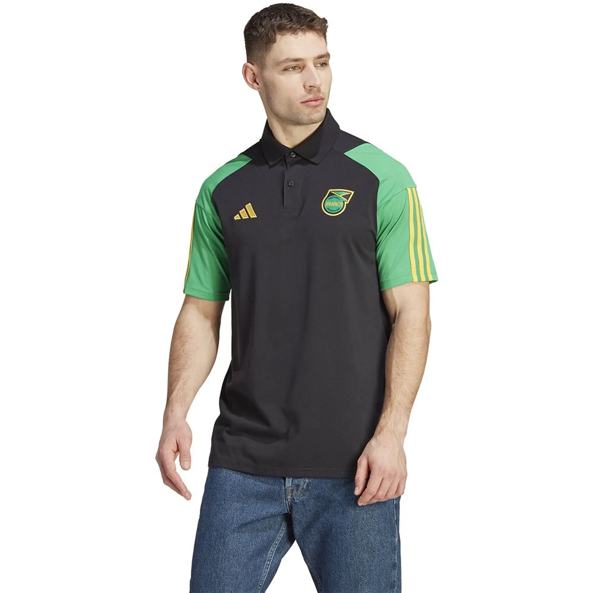 Jamaica adidas Training Cotton Polo - Black