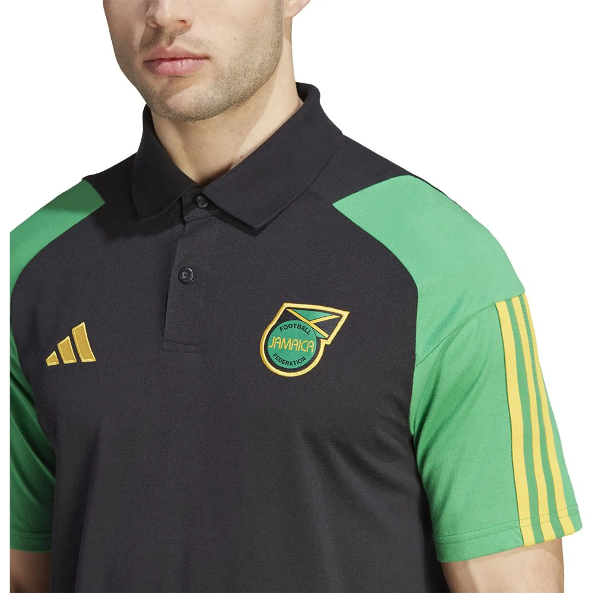 Jamaica adidas Training Cotton Polo - Black