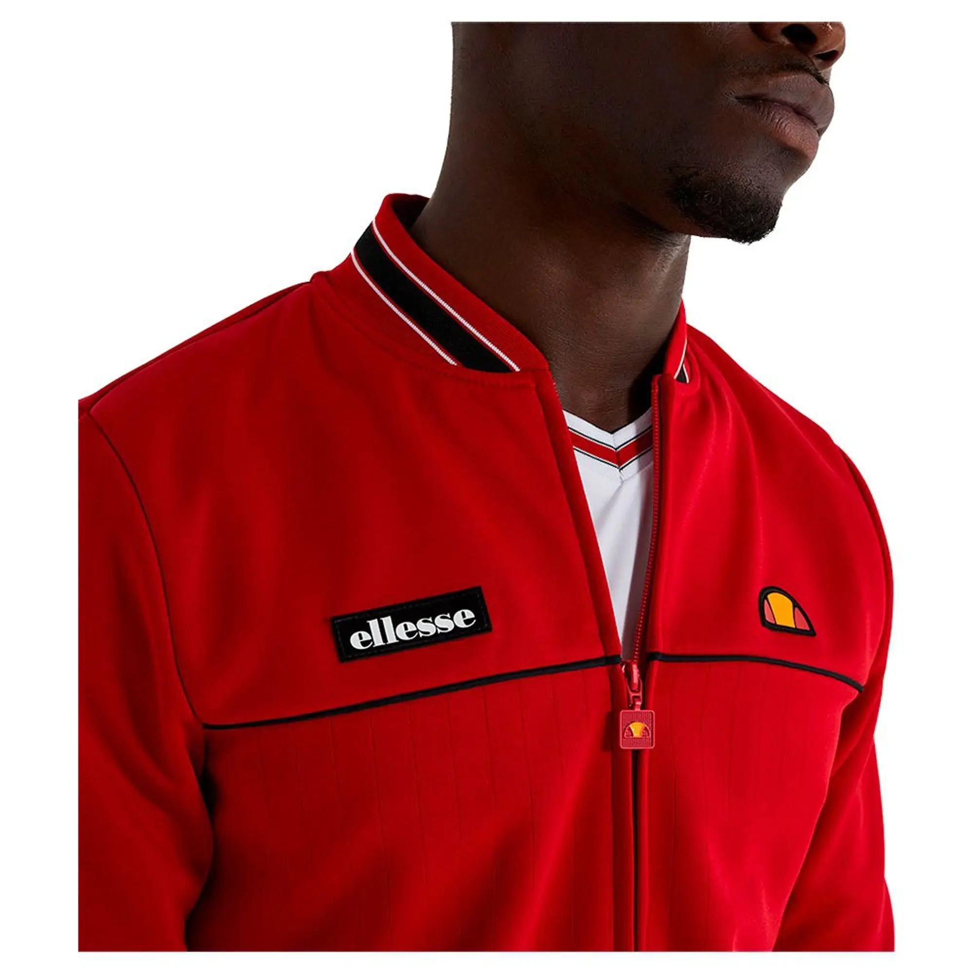 Ellesse Tommie Tracksuit Jacket Red SEQ17052 807 FOOTY.COM