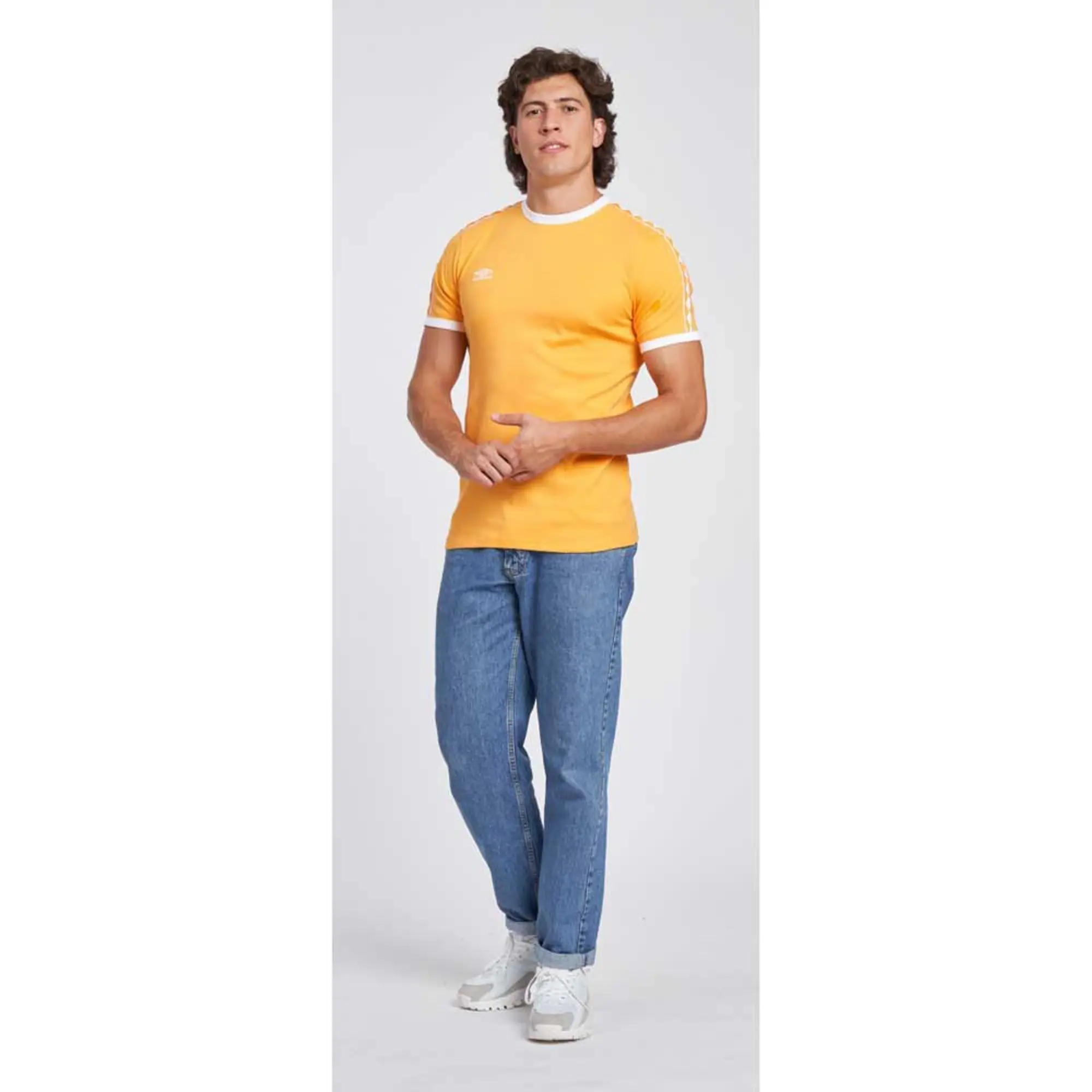 Umbro Taped Ringer Short Sleeve T-shirt  - Yellow