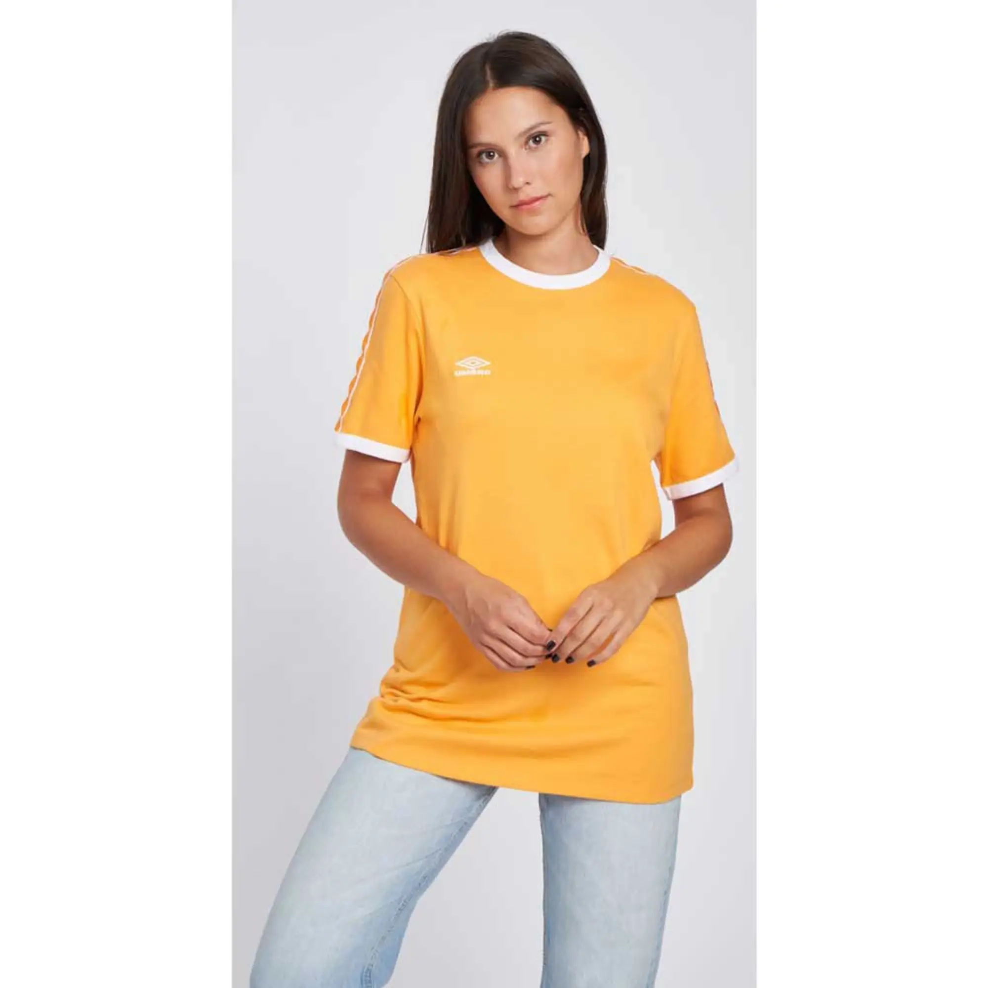 Umbro Taped Ringer Short Sleeve T-shirt  - Yellow