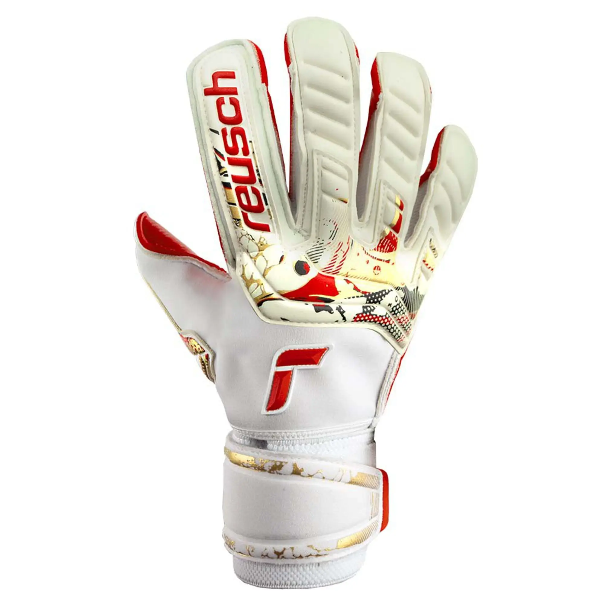 Reusch Goalkeeper Gloves Attrakt Gold X Glueprint - ['White']