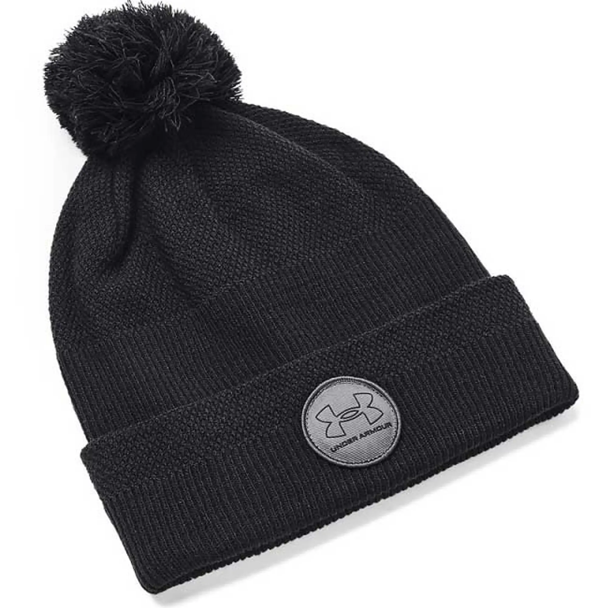 Men's  Under Armour  Driver Pom Beanie Black / Black OSFM