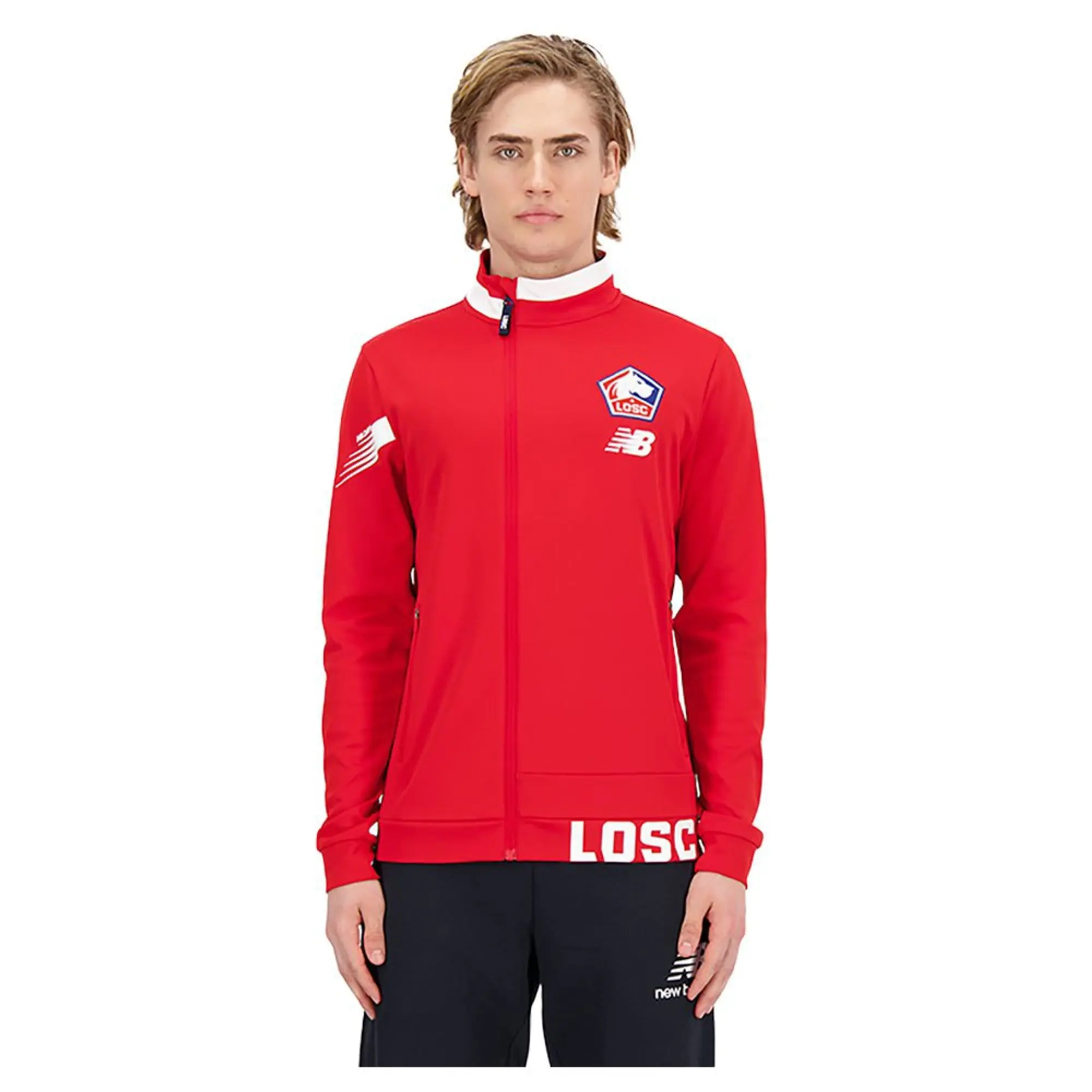 関税&送料込み!☆ニューバランス☆Lille LOSC Pre-Game Jacket New Balance Lille Losc Pre-game Jacket - Red | MJ231076