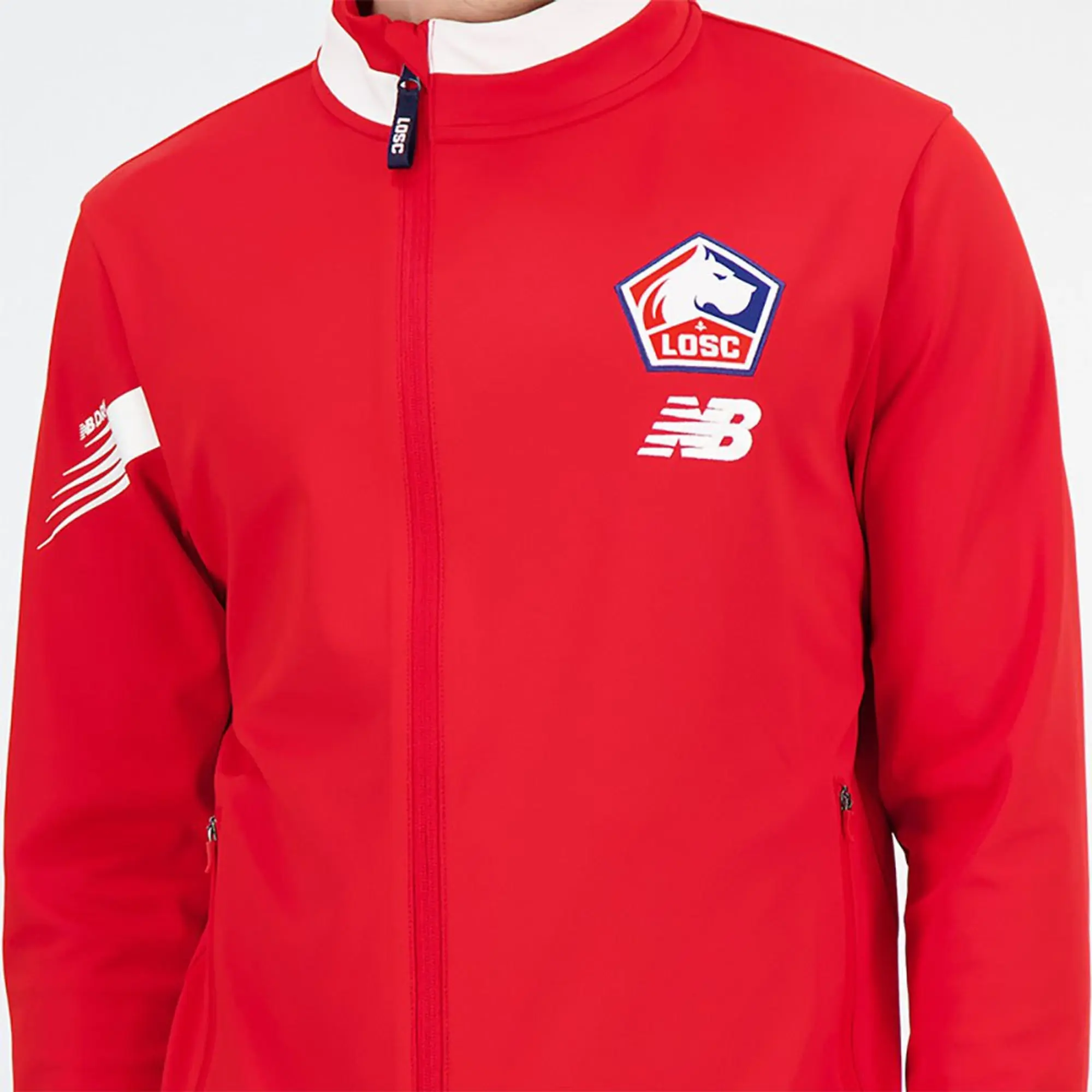 関税＆送料込み！☆ニューバランス☆Lille LOSC Pre-Game Jacket New Balance Lille Losc Pre-game Jacket - Red | MJ231076