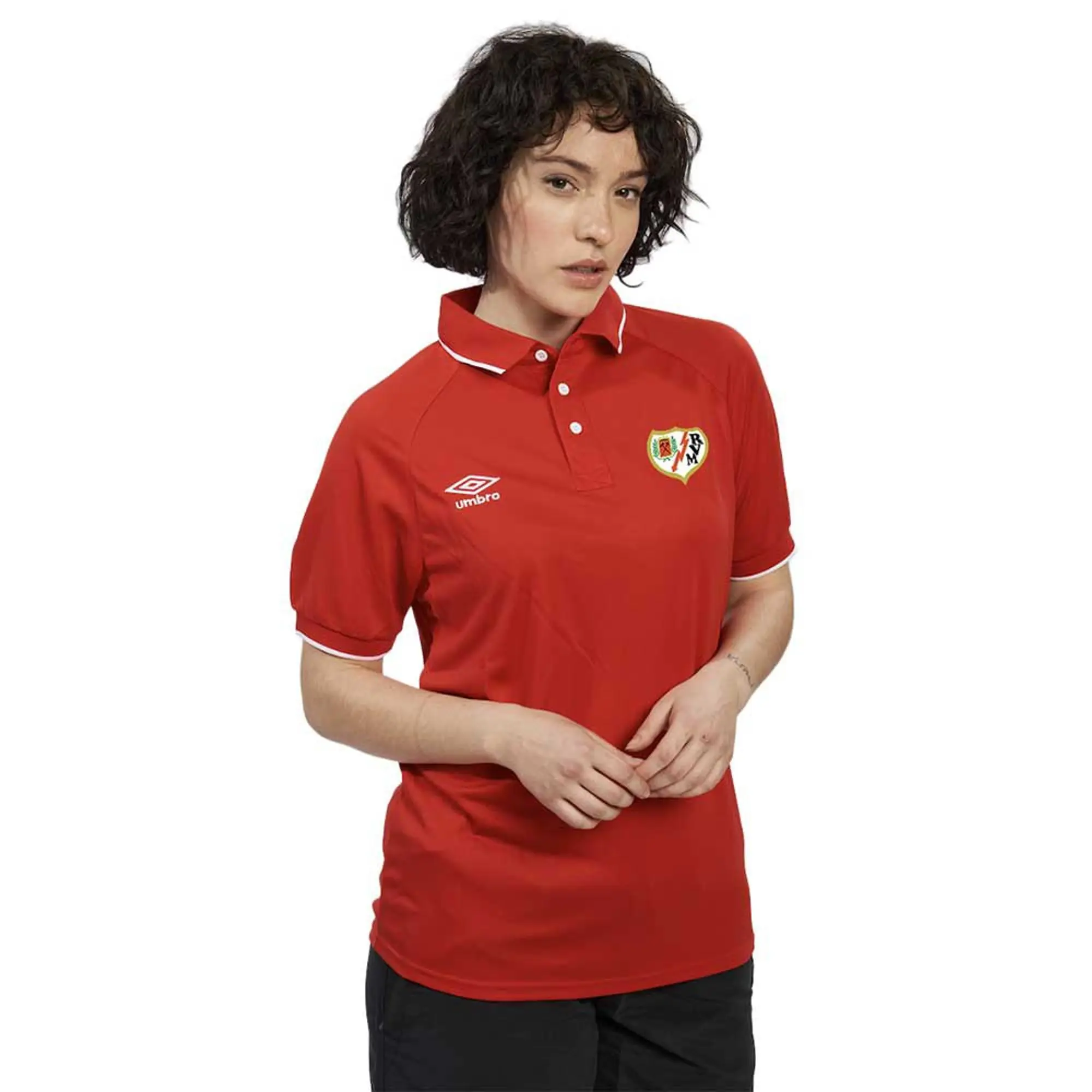 Umbro Rayo Vallecano De Madrid 23/24 Short Sleeve Polo Walk  - Red