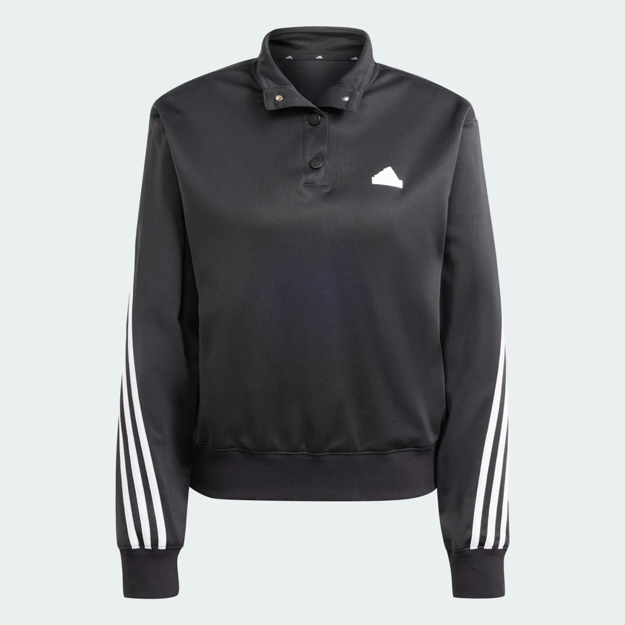 Adidas Iconic 3 Stripes Tracksuit Jacket  - Black