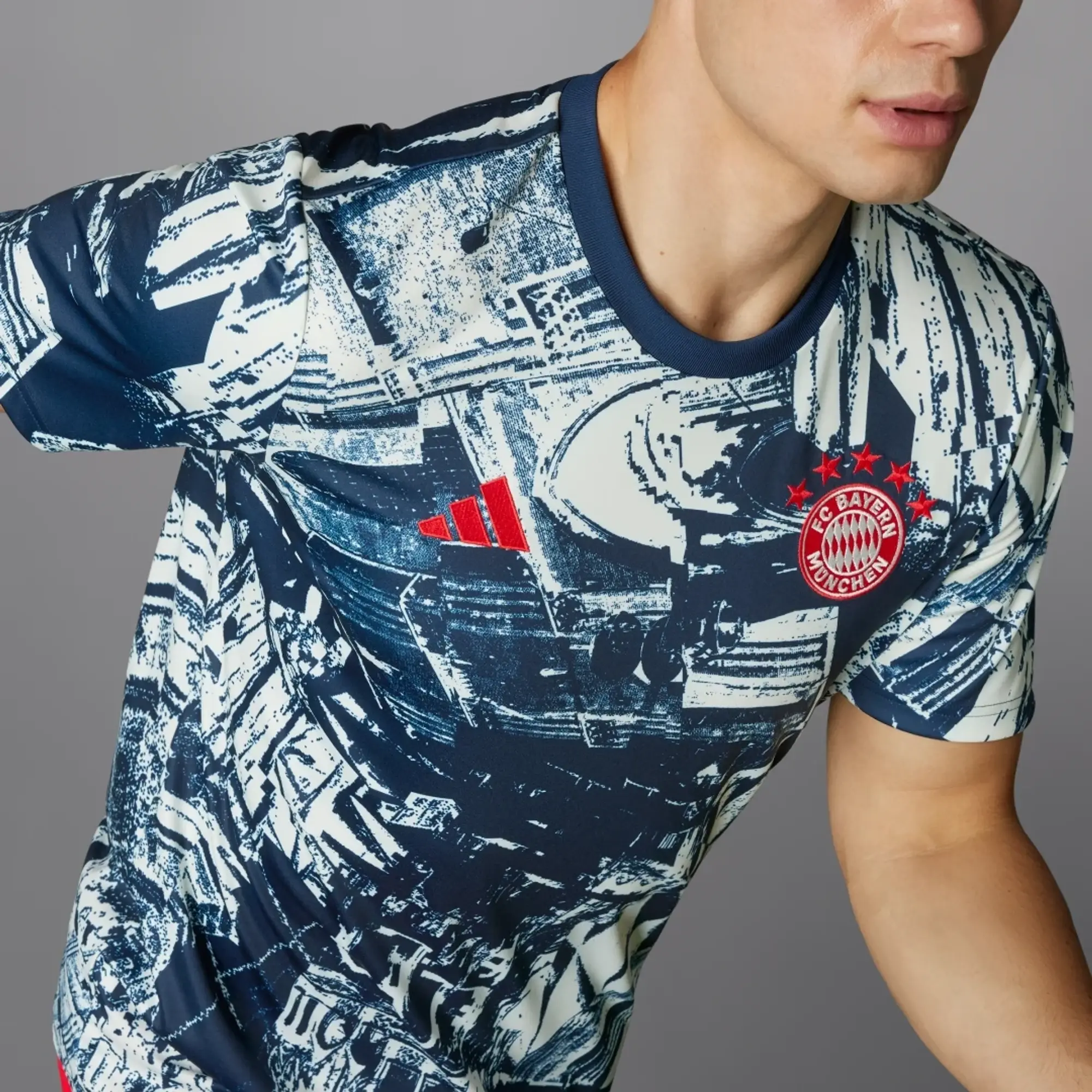 adidas Bayern Munich Mens SS Pre-Match Home Shirt 2023/24