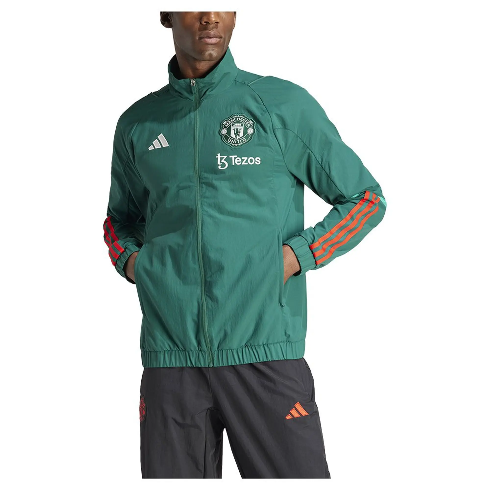 Adidas Manchester United 23/24 Tracksuit Jacket Pre Match  - Green