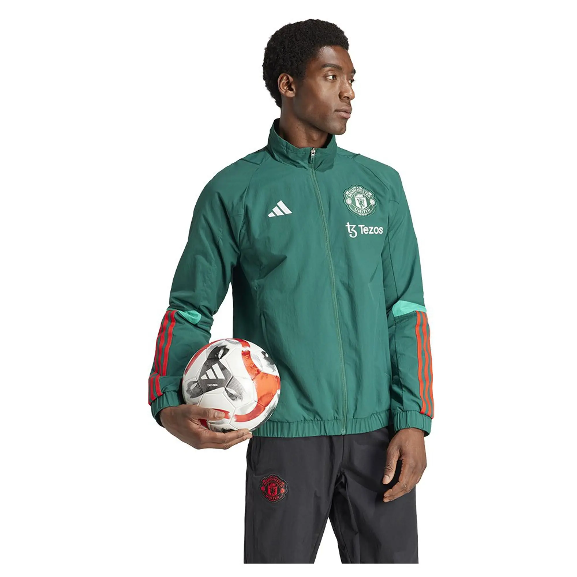 Adidas Manchester United 23/24 Tracksuit Jacket Pre Match  - Green