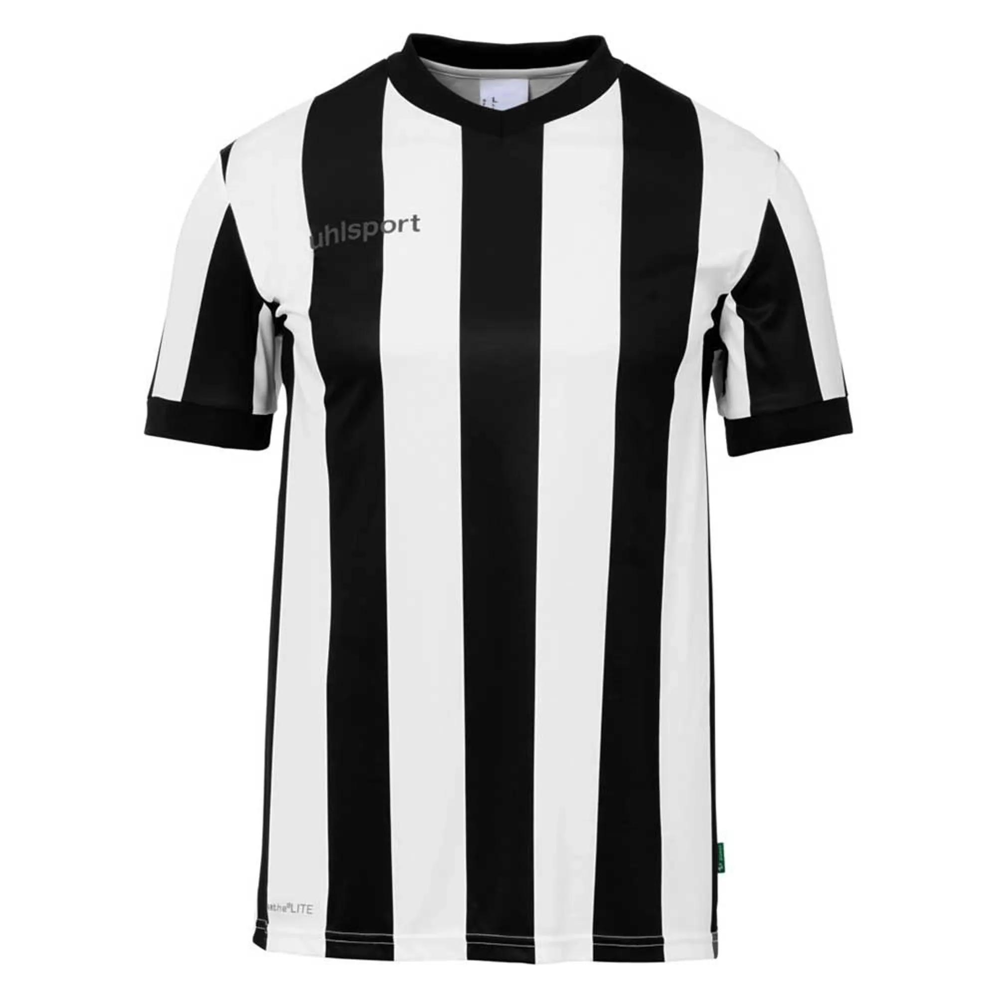 Uhlsport Retro Stripe Short Sleeve T-shirt  - Black