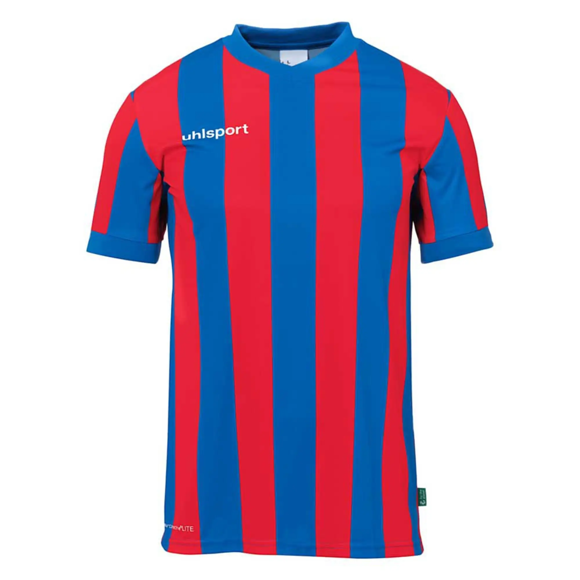 Uhlsport Retro Stripe Short Sleeve T-shirt  - Red,Blue