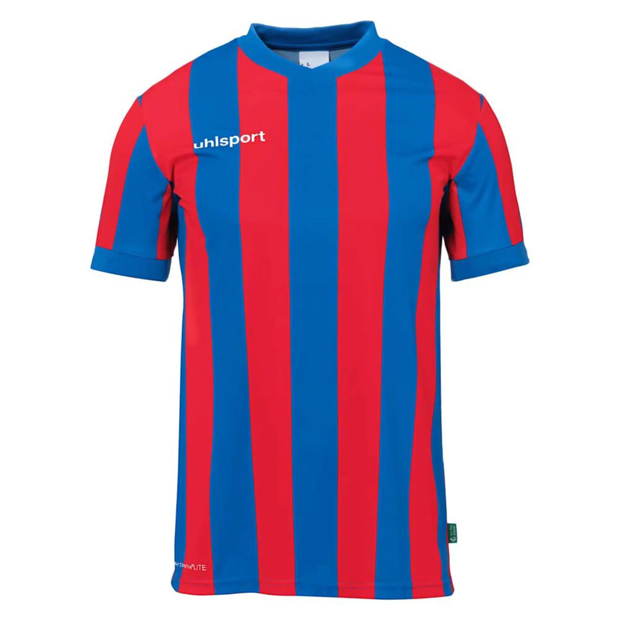 Uhlsport Retro Stripe Short Sleeve T-shirt  - Red,Blue