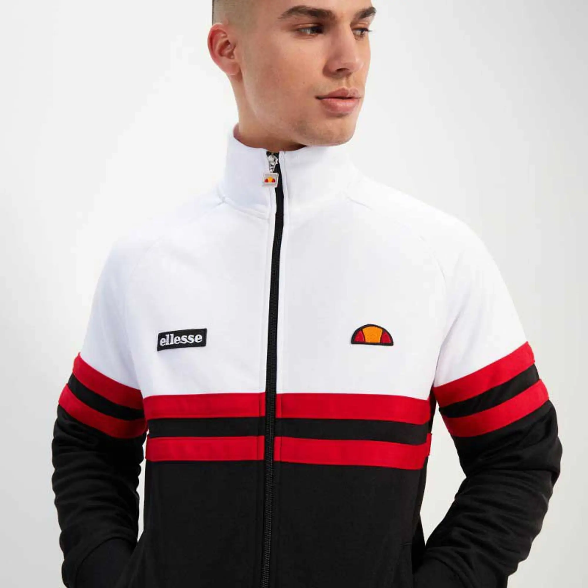 Ellesse white tracksuit shops