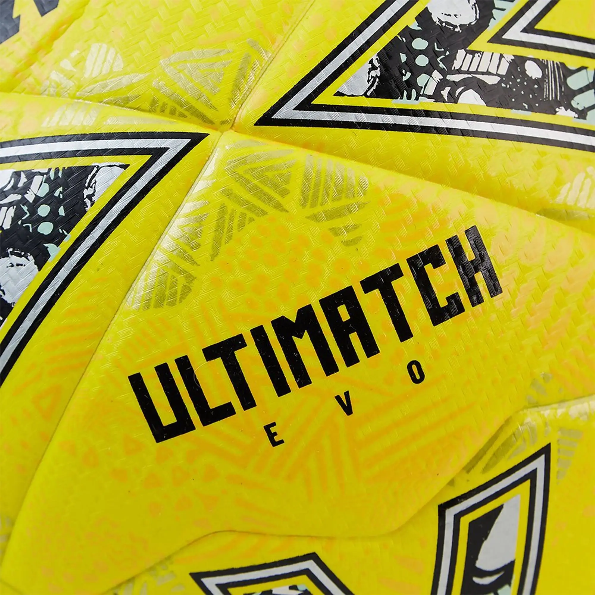 Mitre Ultimatch Evo Football - FLUO YELLOW/FLOODLIGHT YELLOW/GRITTY GO