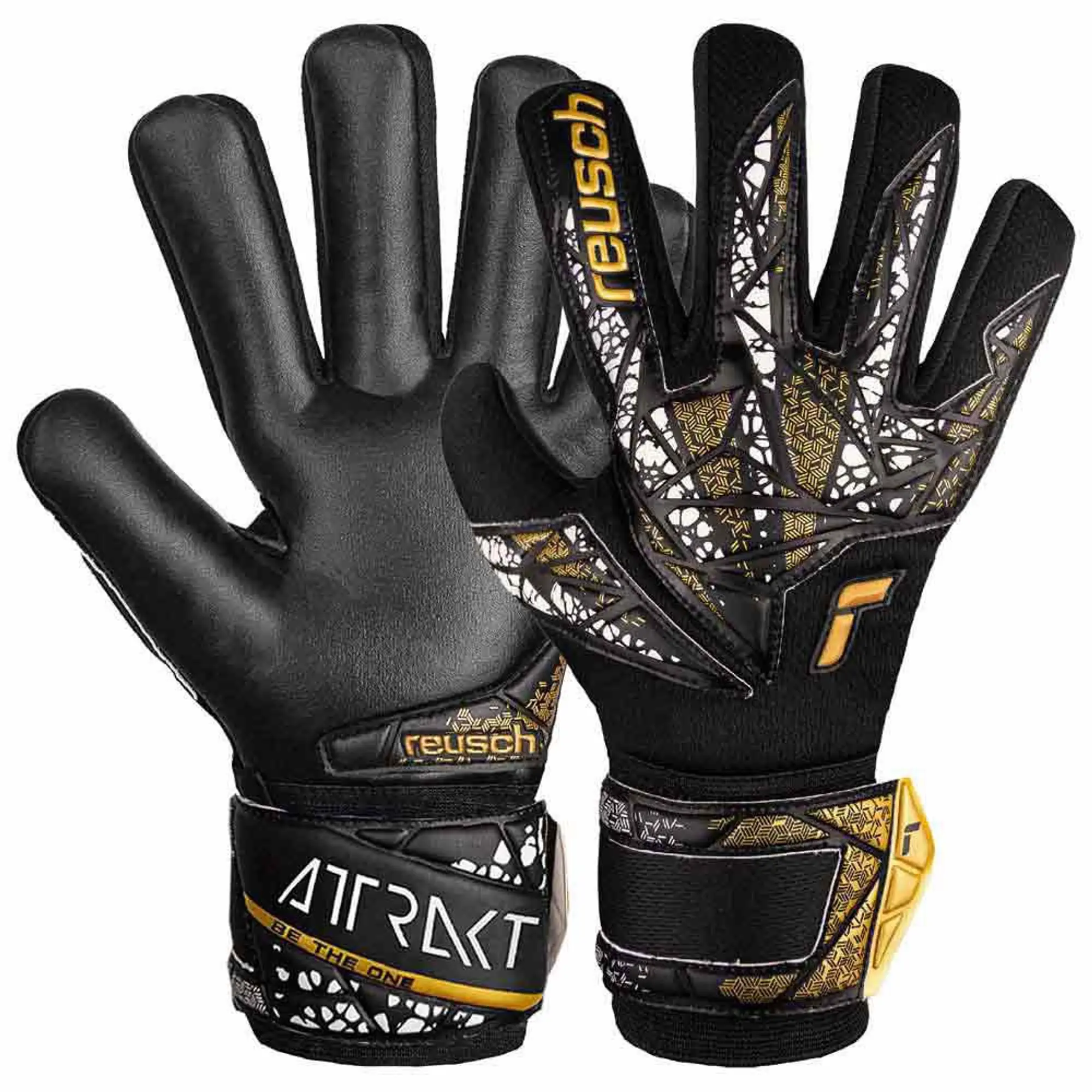 Reusch Attrakt Silver Negative Cut Finger Support GK Gloves