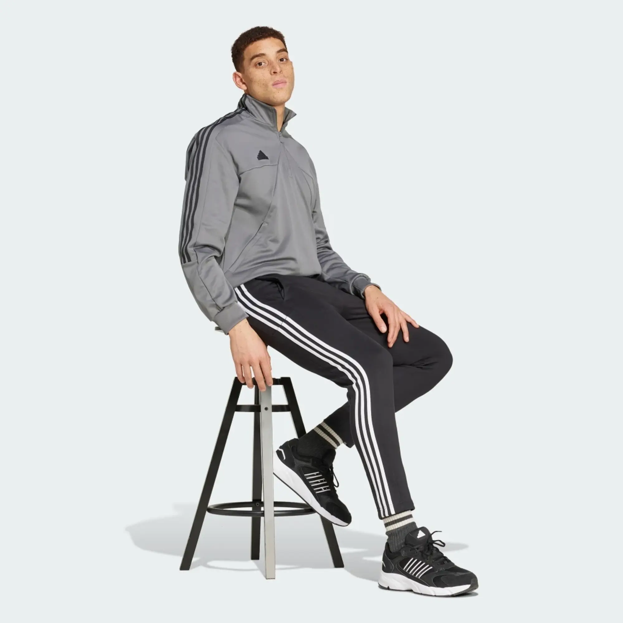 Adidas House Of Tiro Half Zip Tracksuit Jacket  - Grey