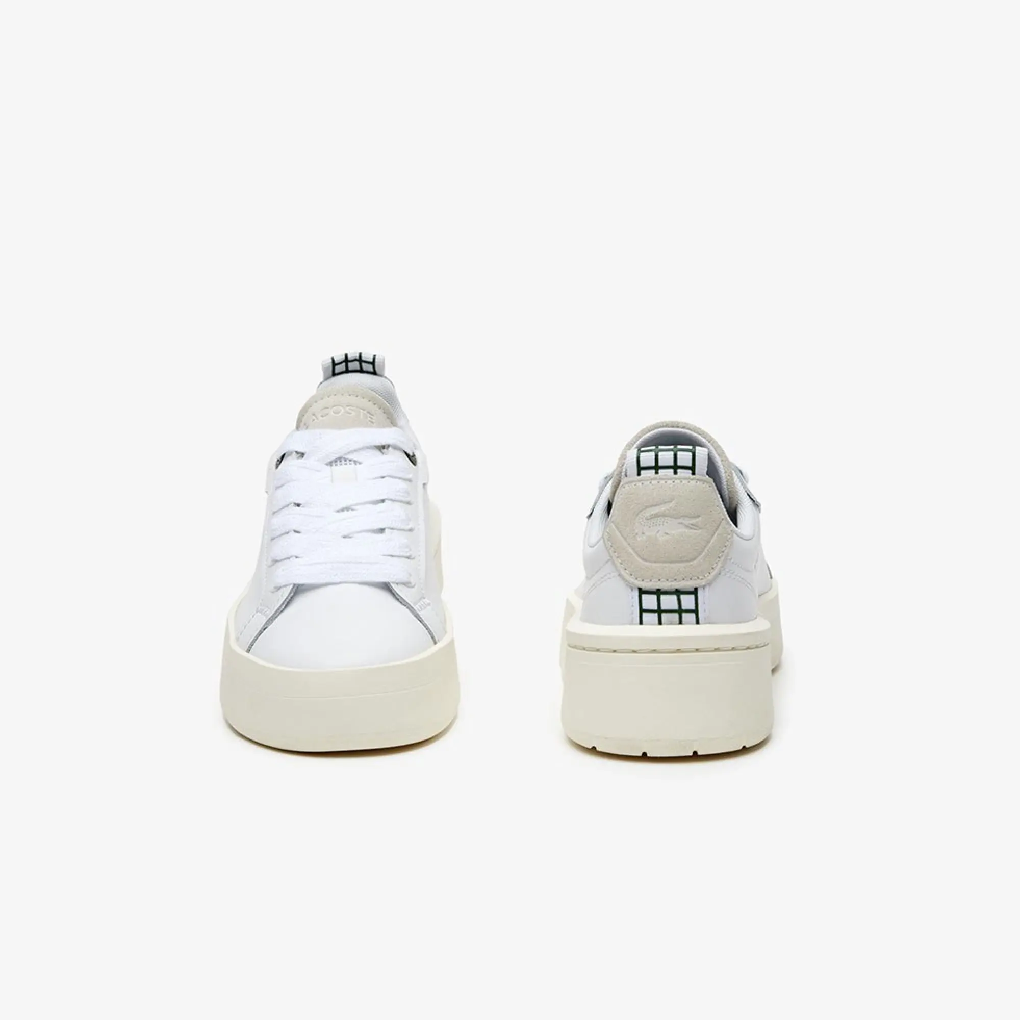 Lacoste Women's Carnaby Platform Leather Sneakers - White & Off White