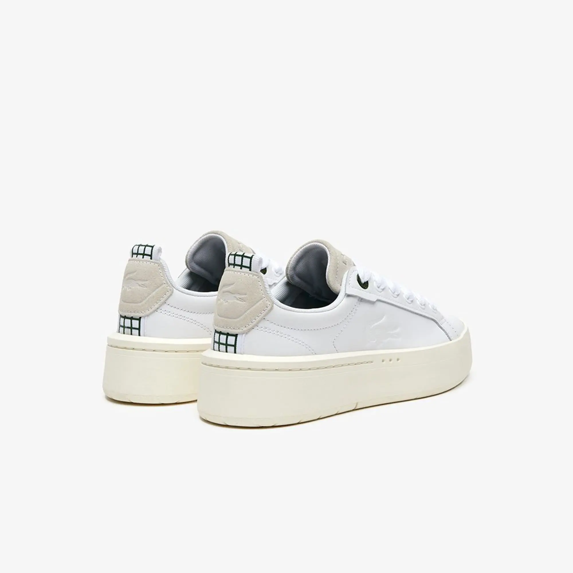 Lacoste Women's Carnaby Platform Leather Sneakers - White & Off White