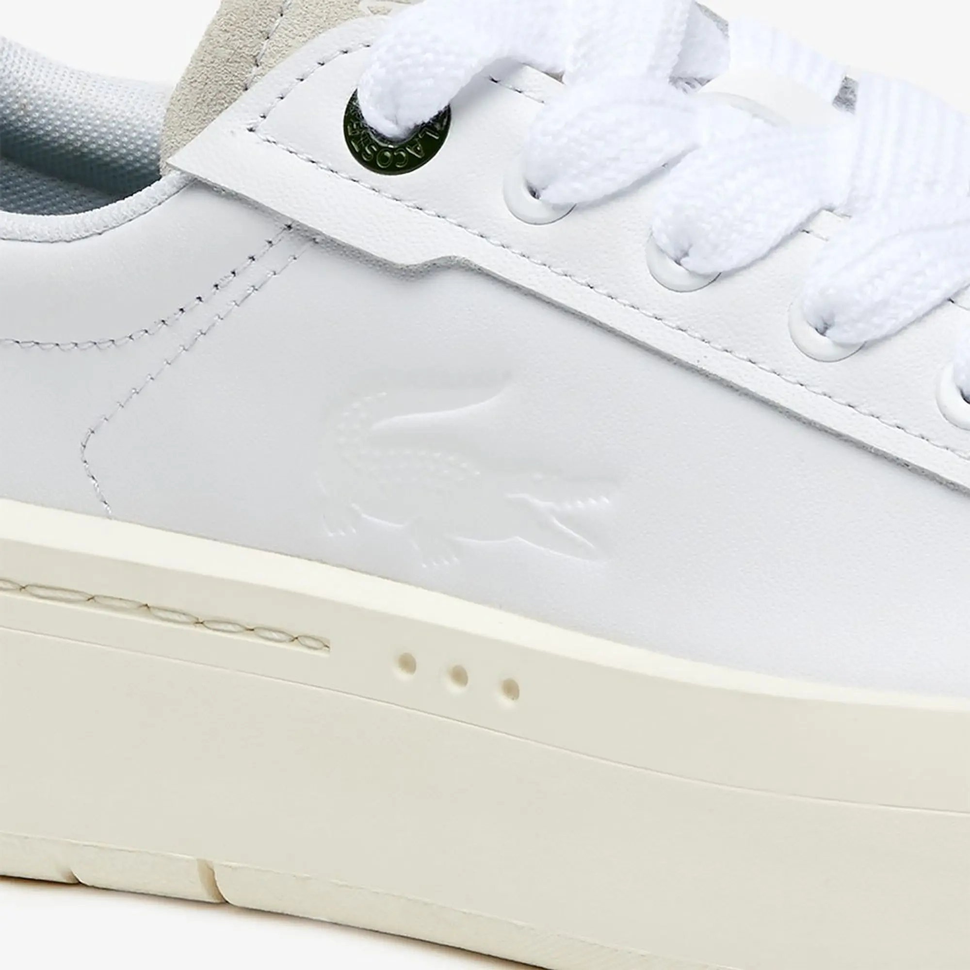 Lacoste Women's Carnaby Platform Leather Sneakers - White & Off White