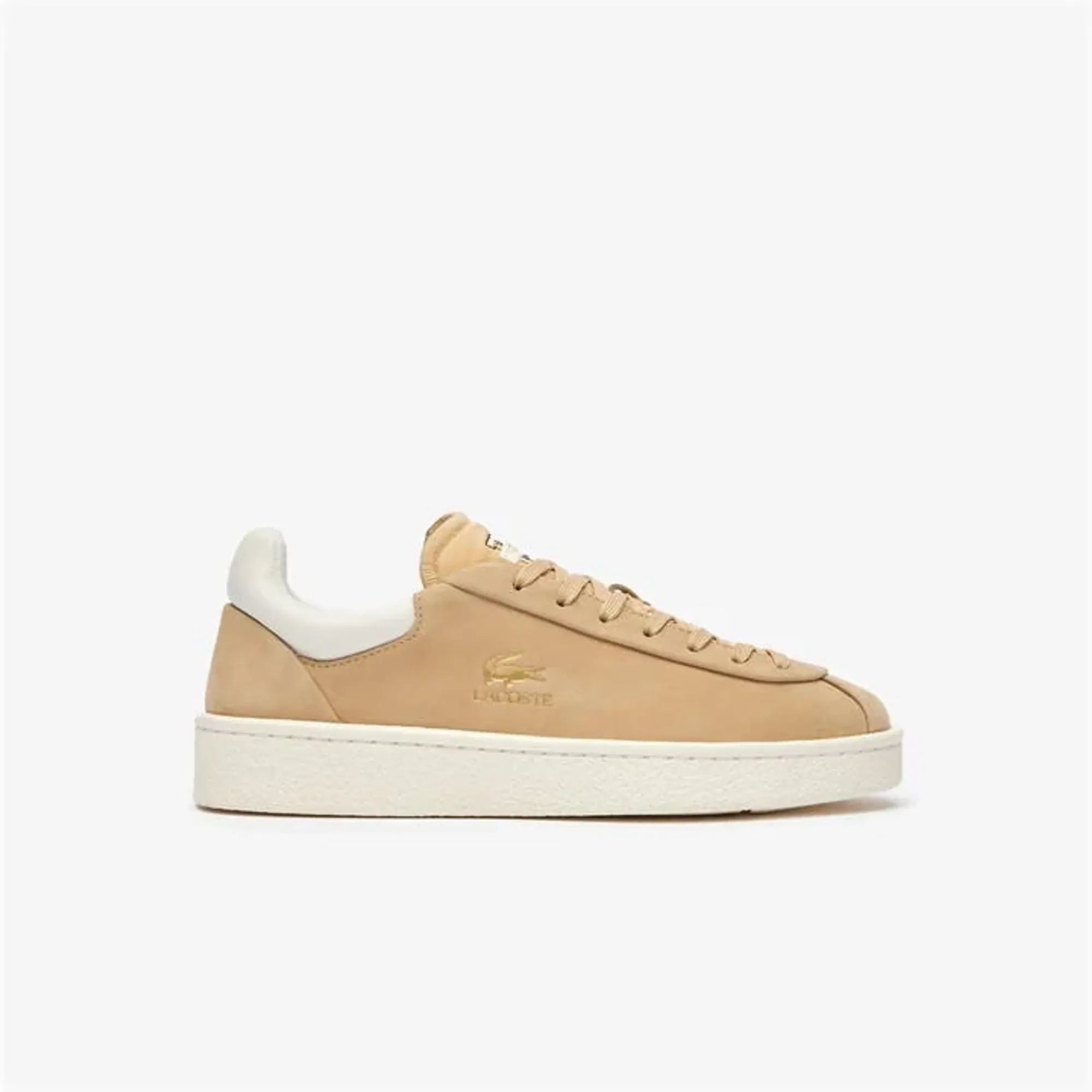 Lacoste Women's Baseshot Premium Leather Trainers - Light Brown / White