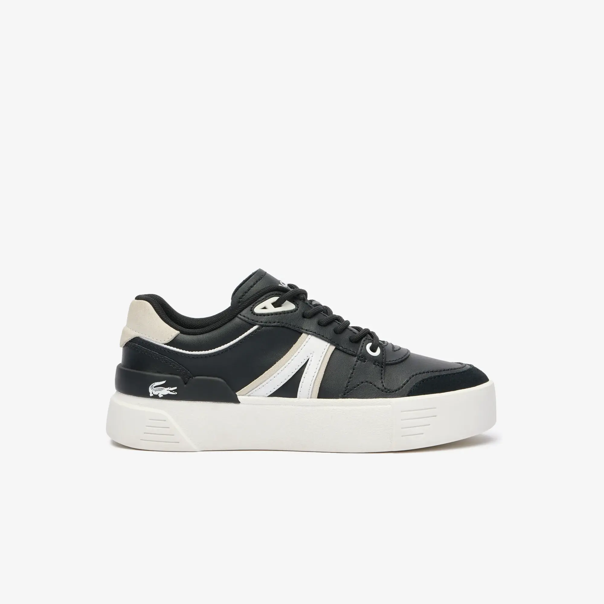 Lacoste Women's L002 EVO Leather Trainers - Black & Off White