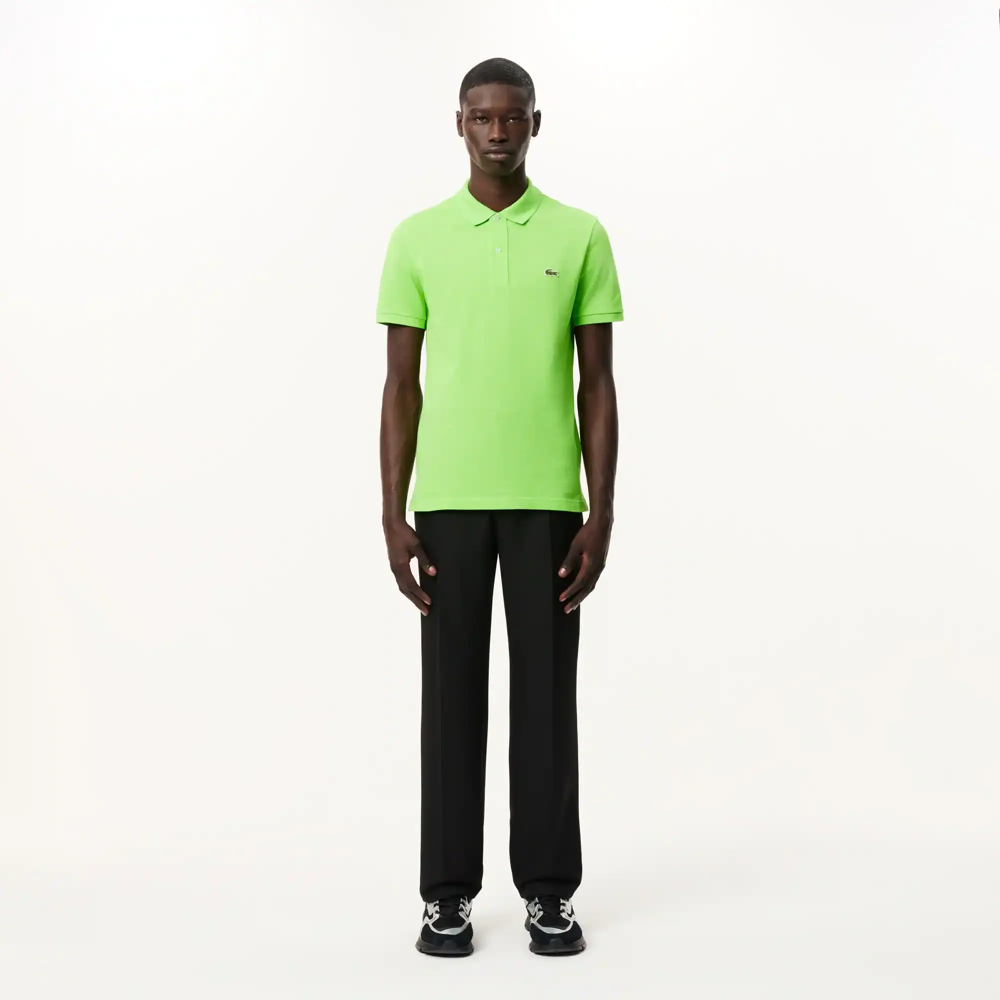 Lacoste Premium Twill Plain Suit Pants - Black