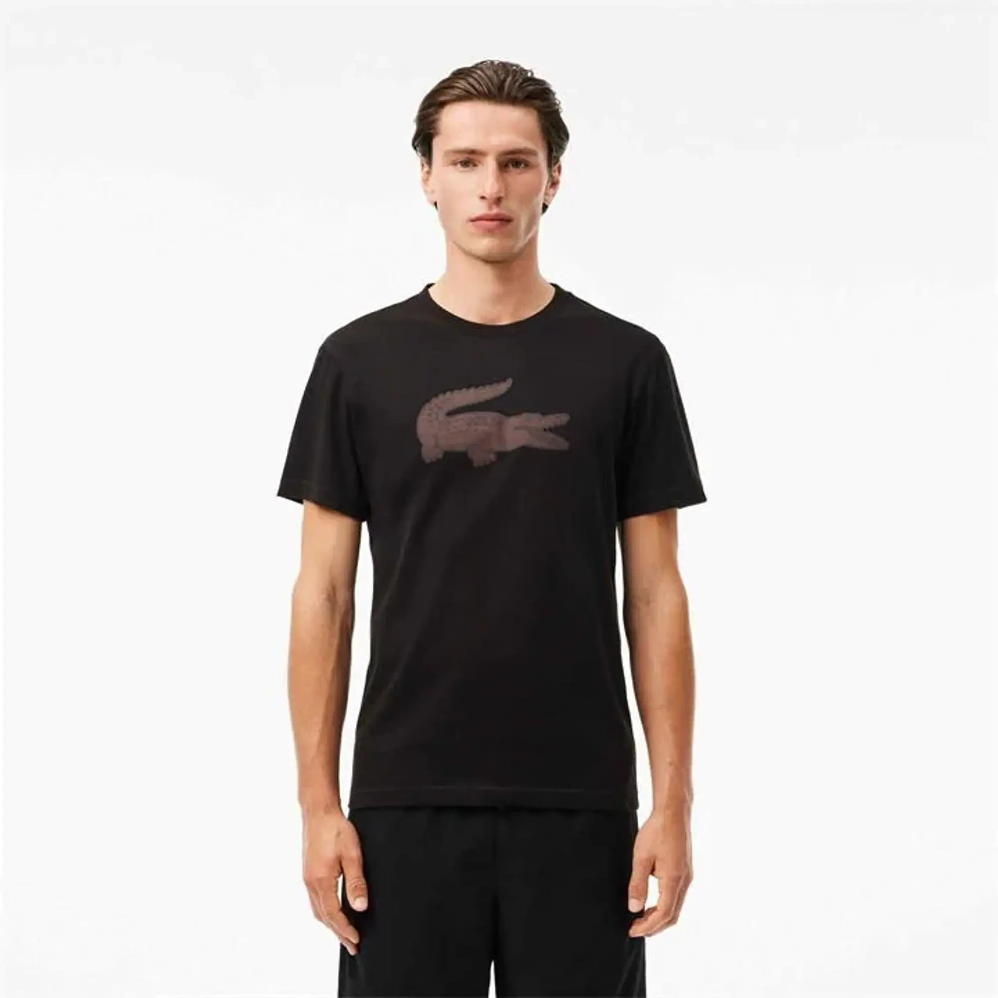 Lacoste Ultra Dry XXL Logo Sport T-shirt - Black / Bordeaux