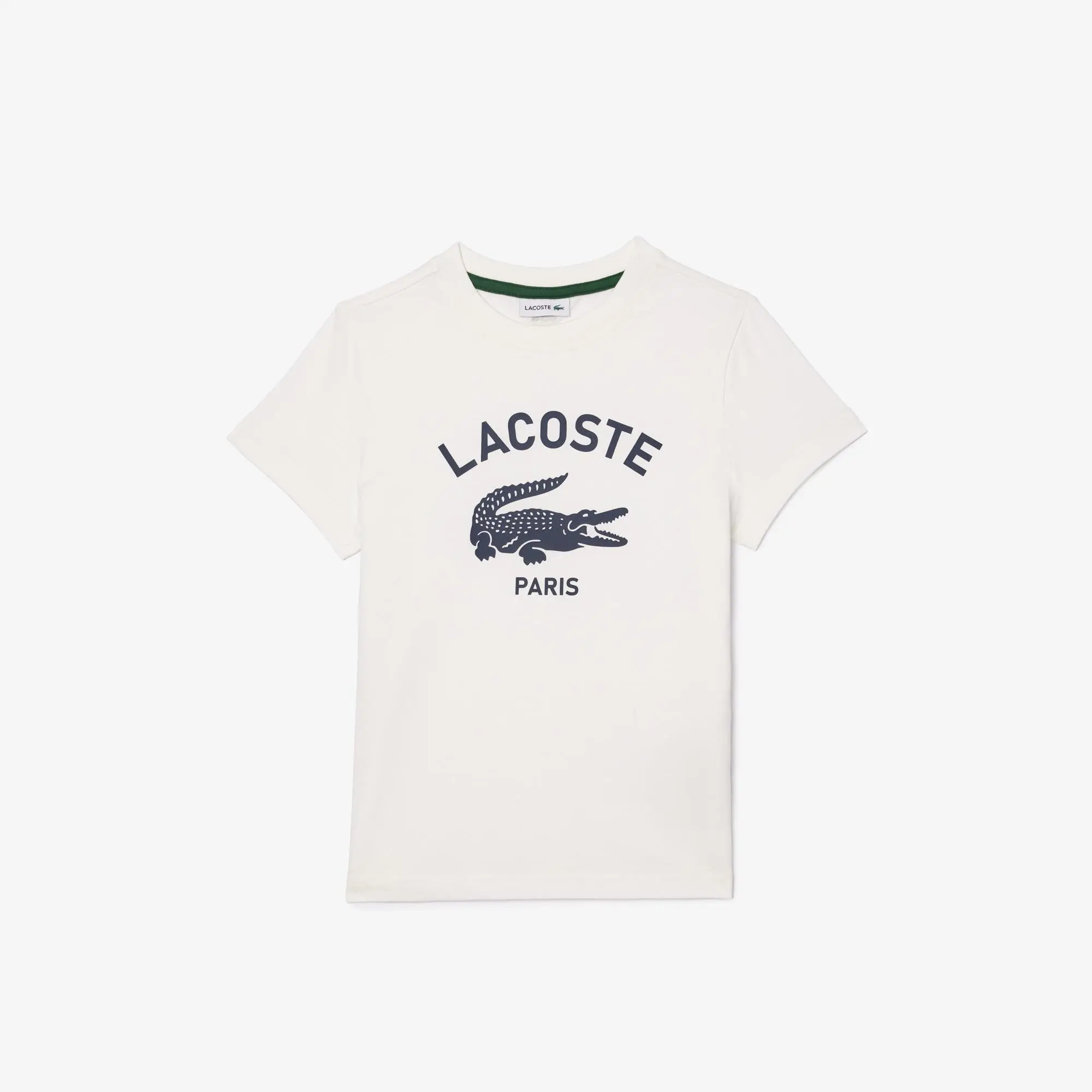Lacoste Signature Print Cotton T-shirt - White