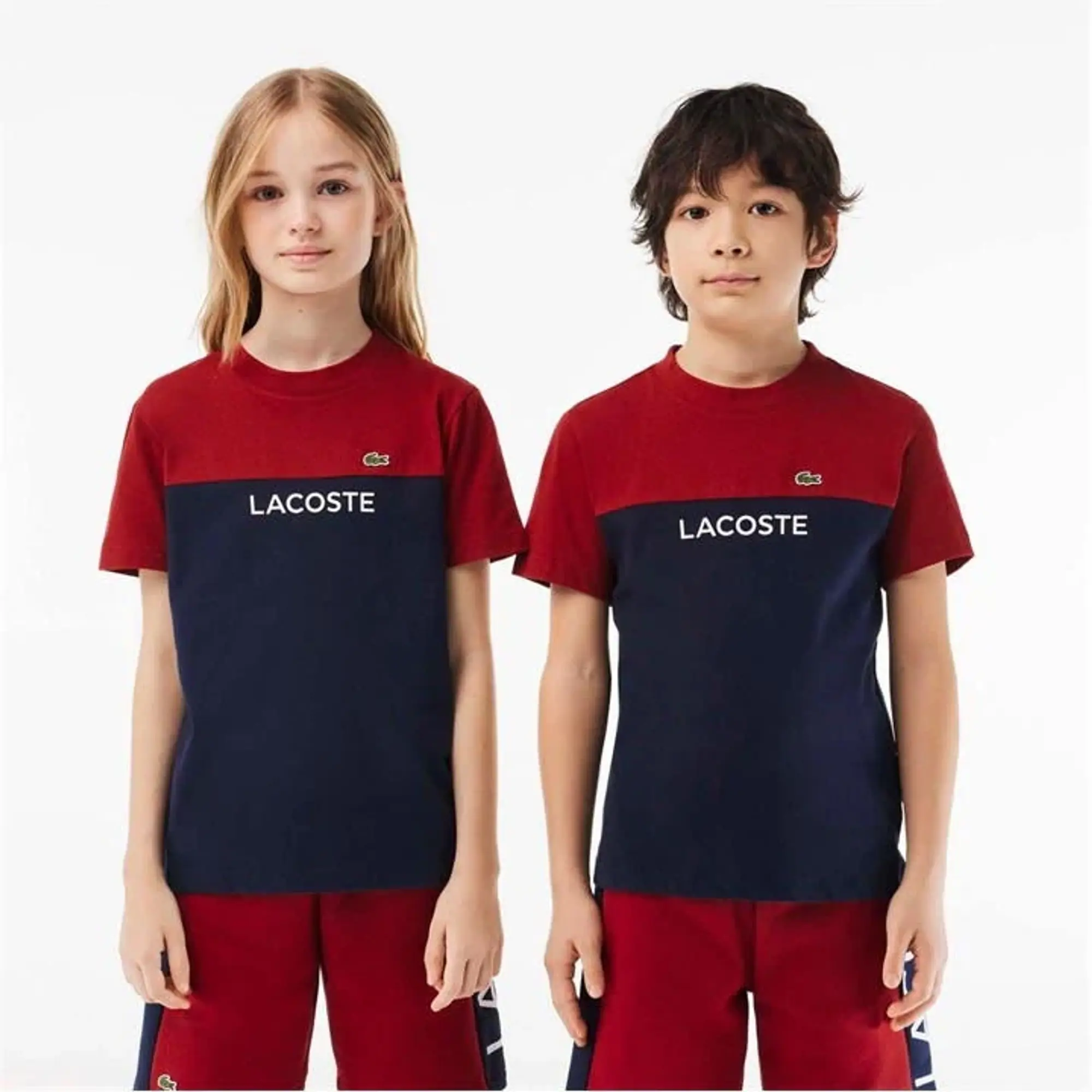 Lacoste Juniors Colourblock Organic Cotton Jersey T-Shirt