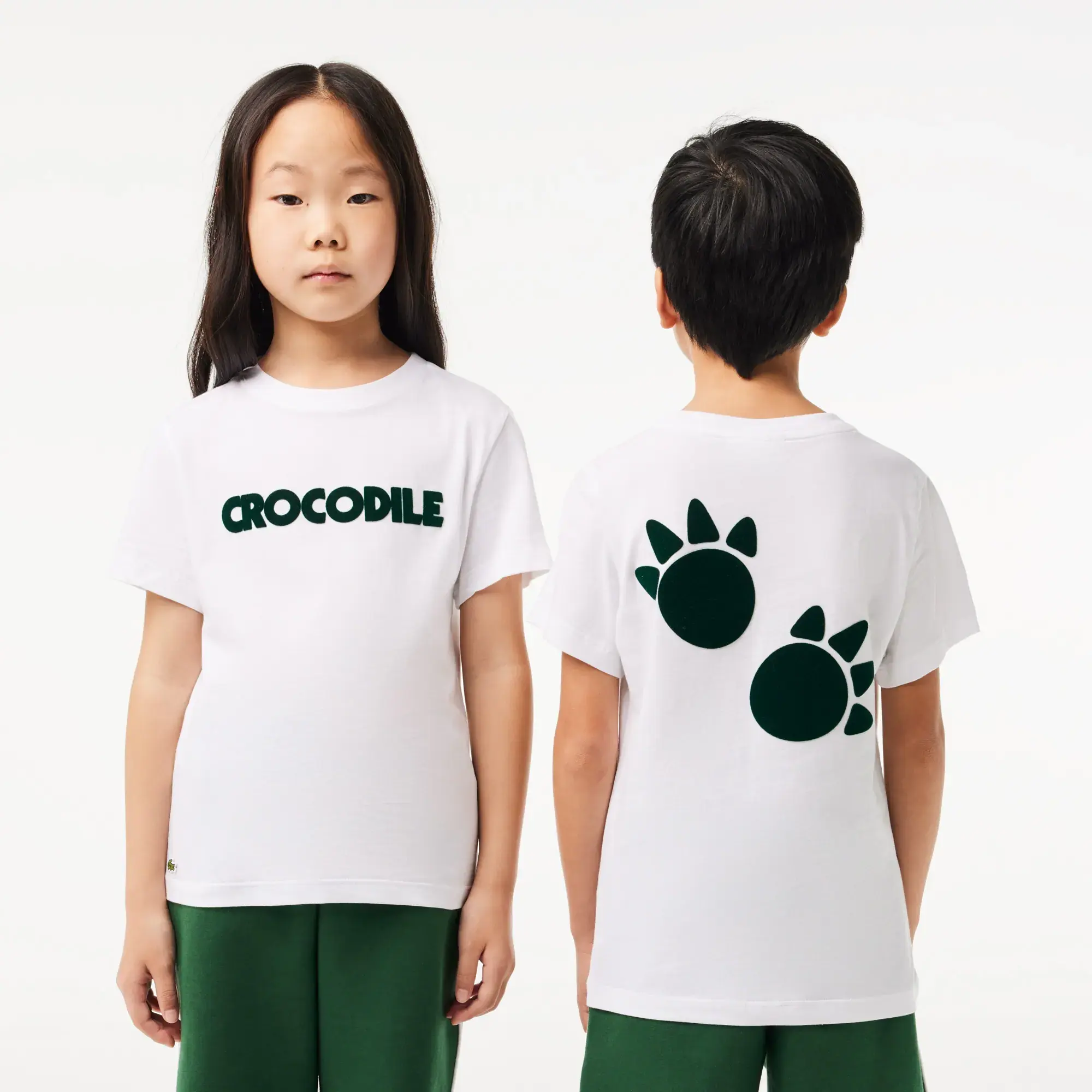 Lacoste Juniors Crocodile Print Cotton T-Shirt